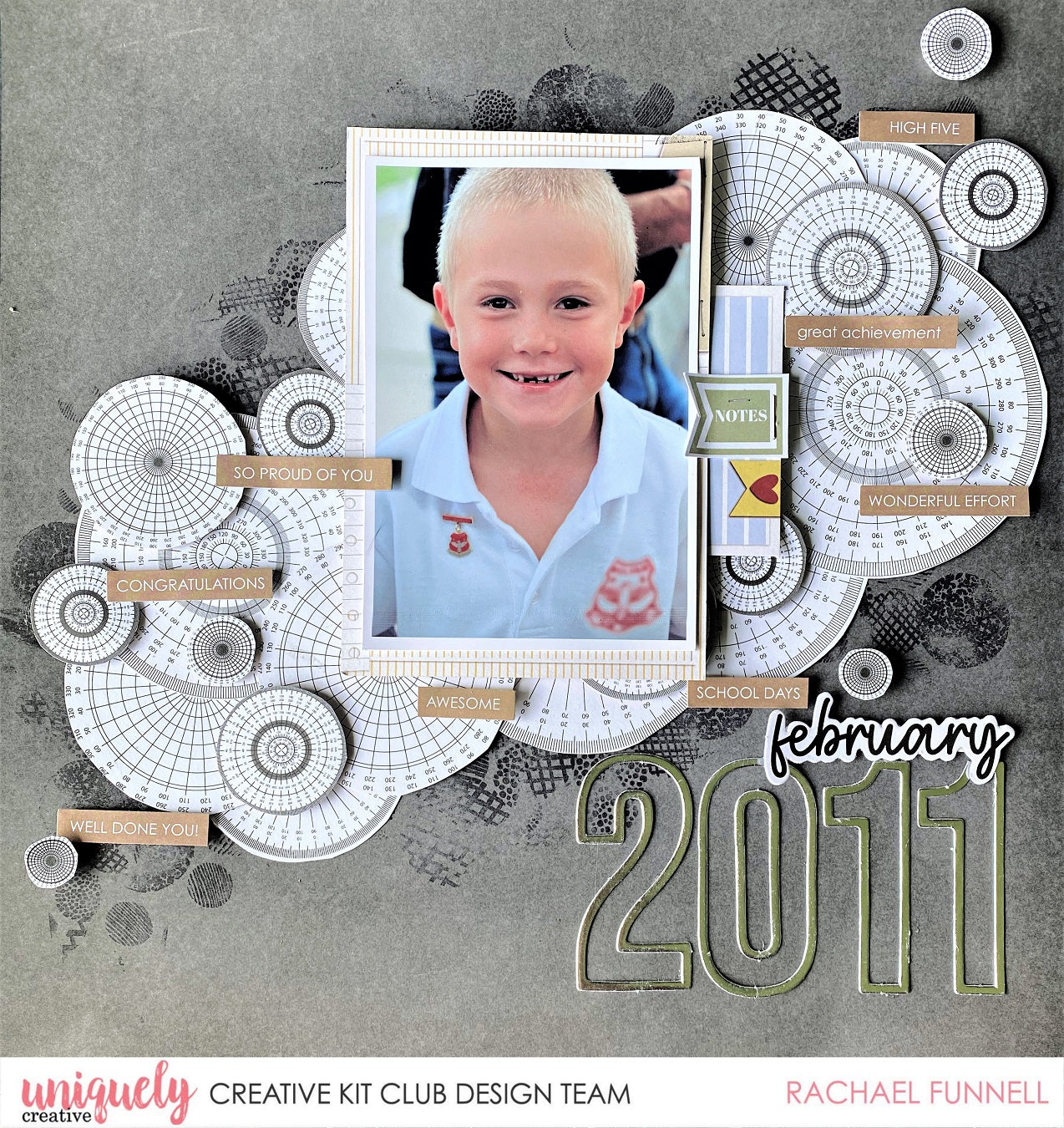 Scrapbook your kids school photos - Rachel Funnell