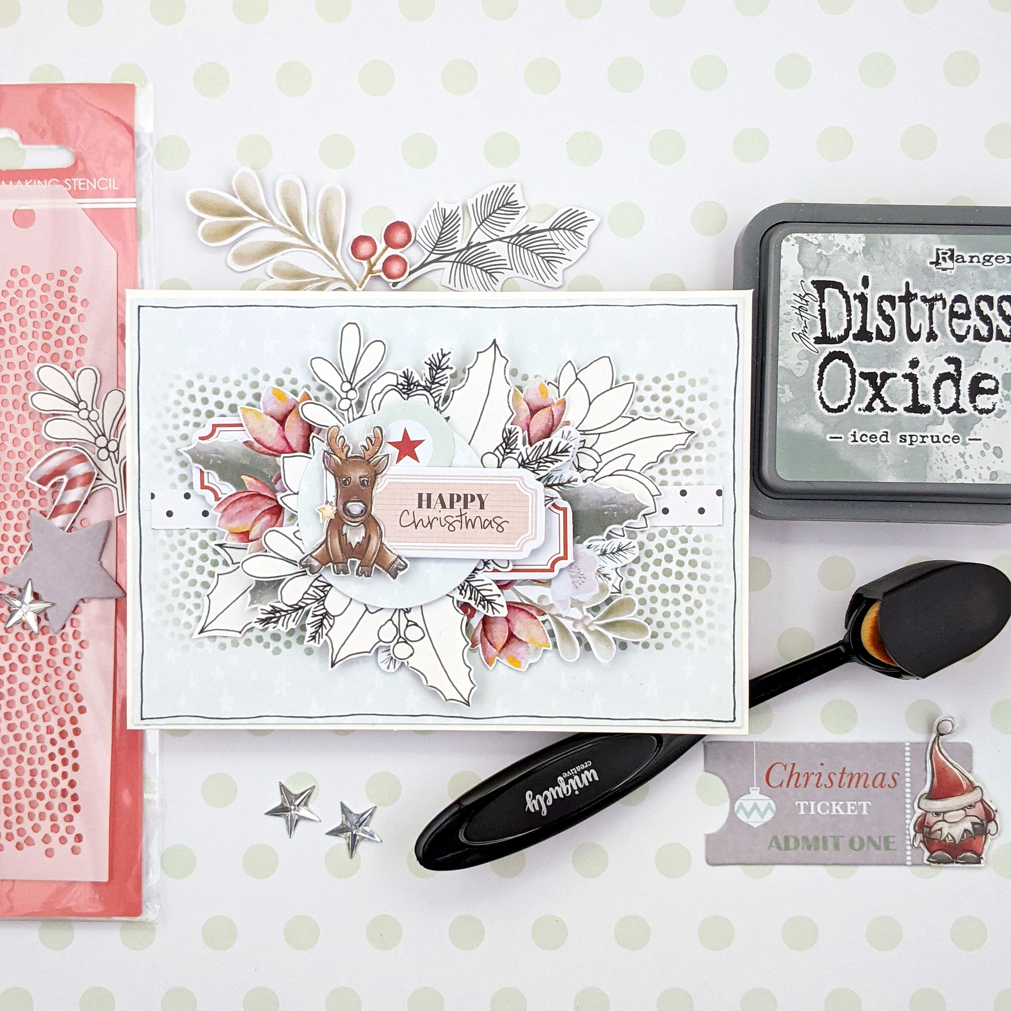Happy Christmas Card + Bonus Card - Maria Aloisi