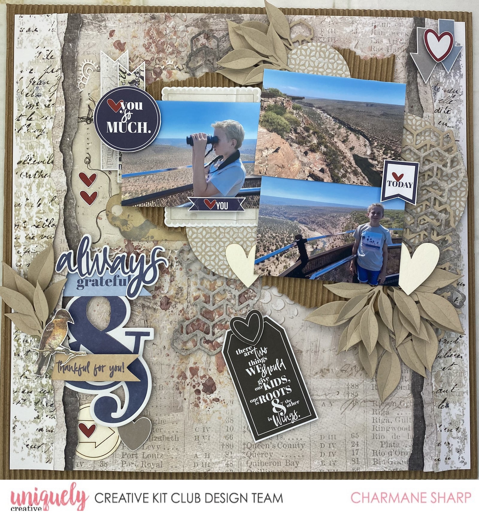 Always Grateful Layout - Charmane Sharp