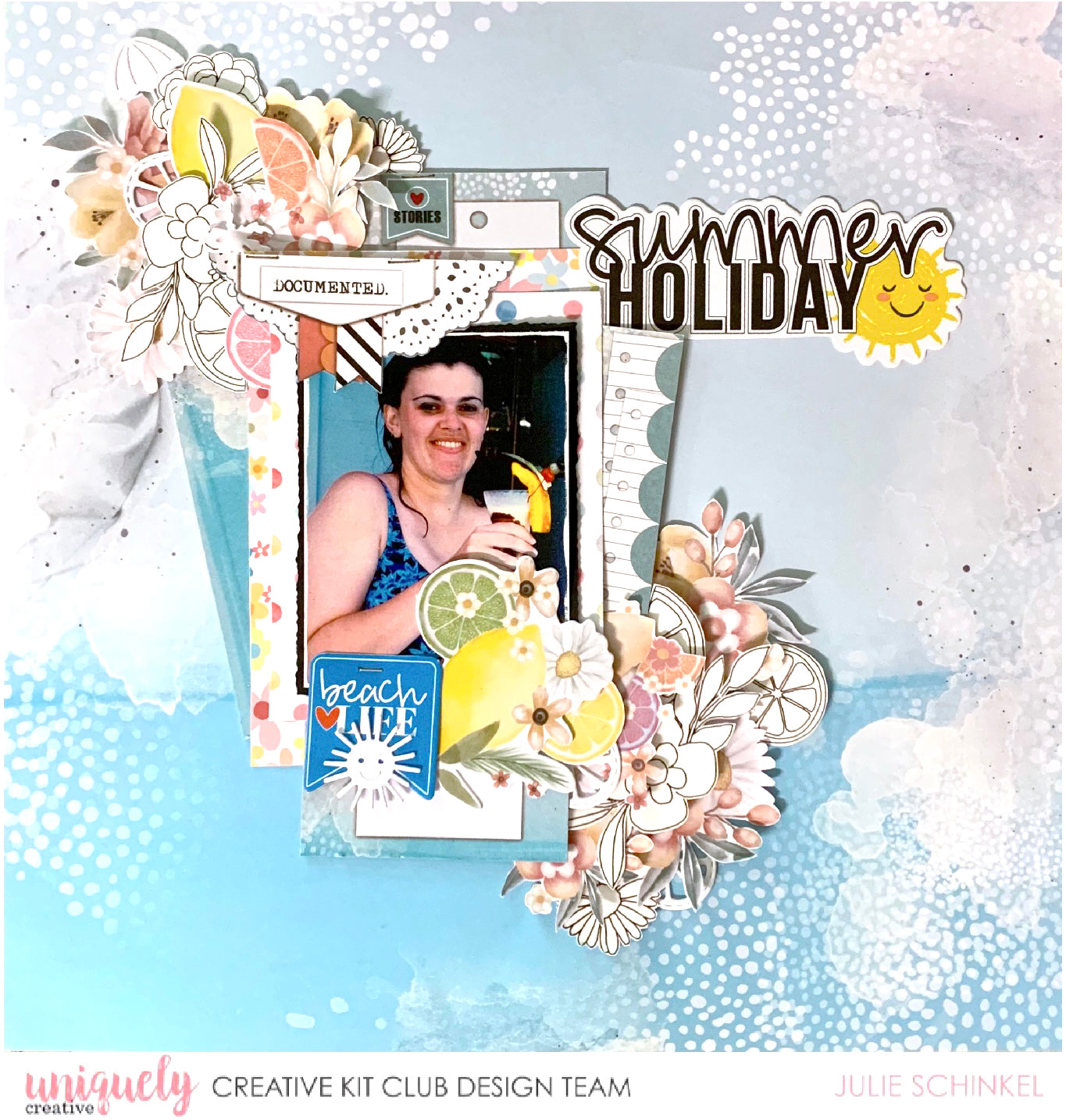 Summer Holiday Tutorial + Bonus Layout - Julie Schinkel