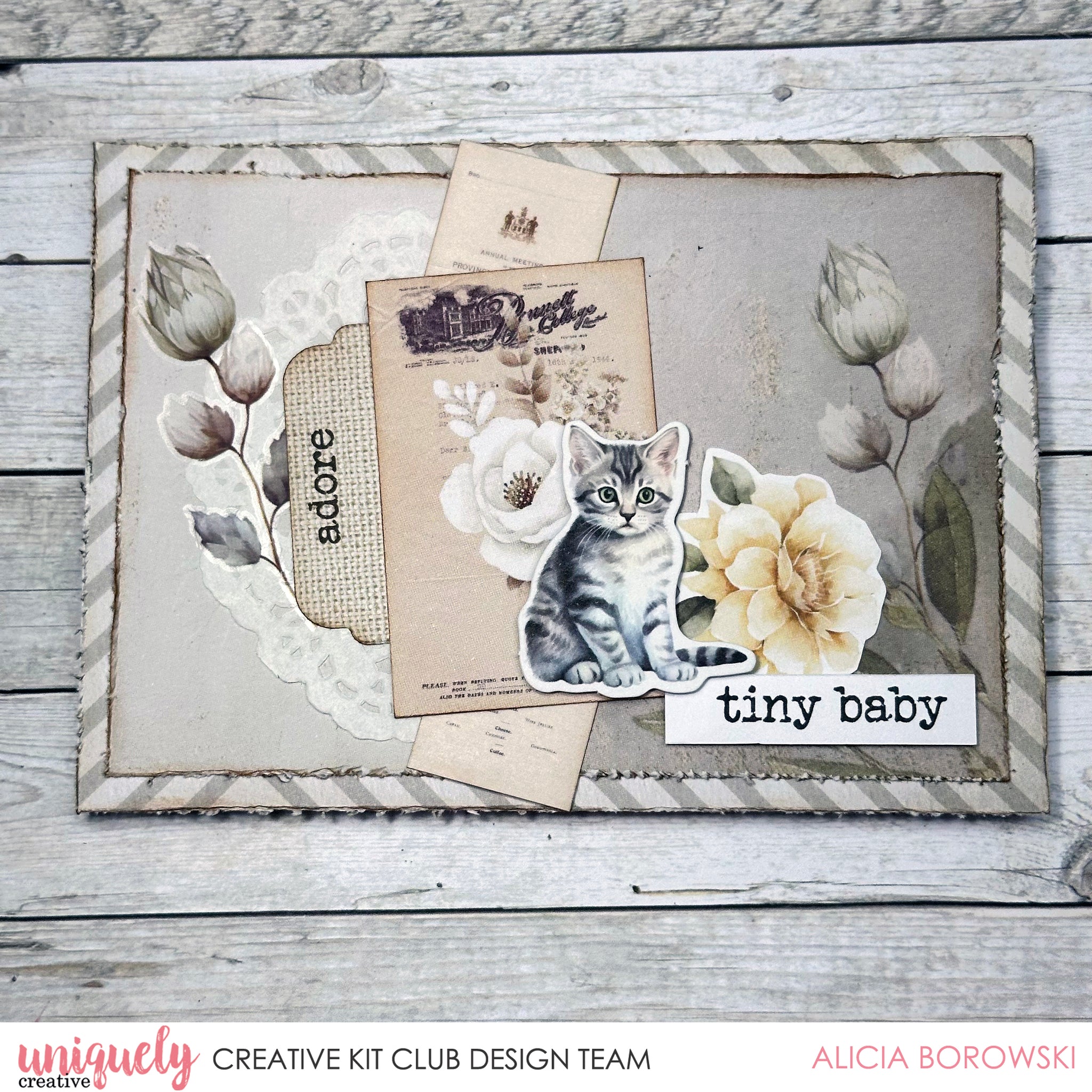 TINY BABY CARD TUTORIAL - ALICIA BOROWSKI - Uniquely Creative