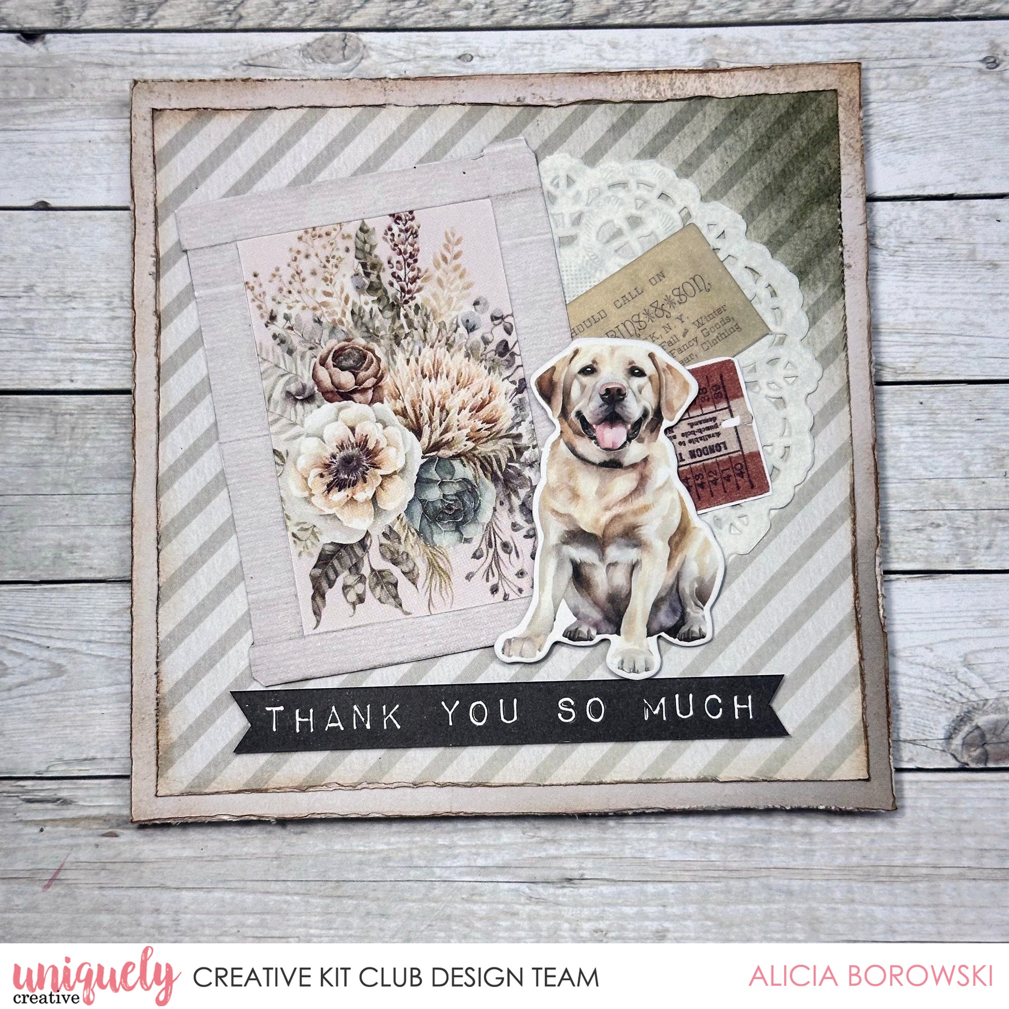 THANK YOU SO MUCH CARD TUTORIAL - ALICIA BOROWSKI