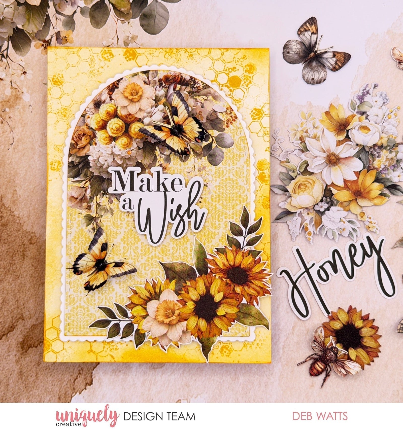 ARCHED WISHES CARD TUTORIAL - DEB WATTS