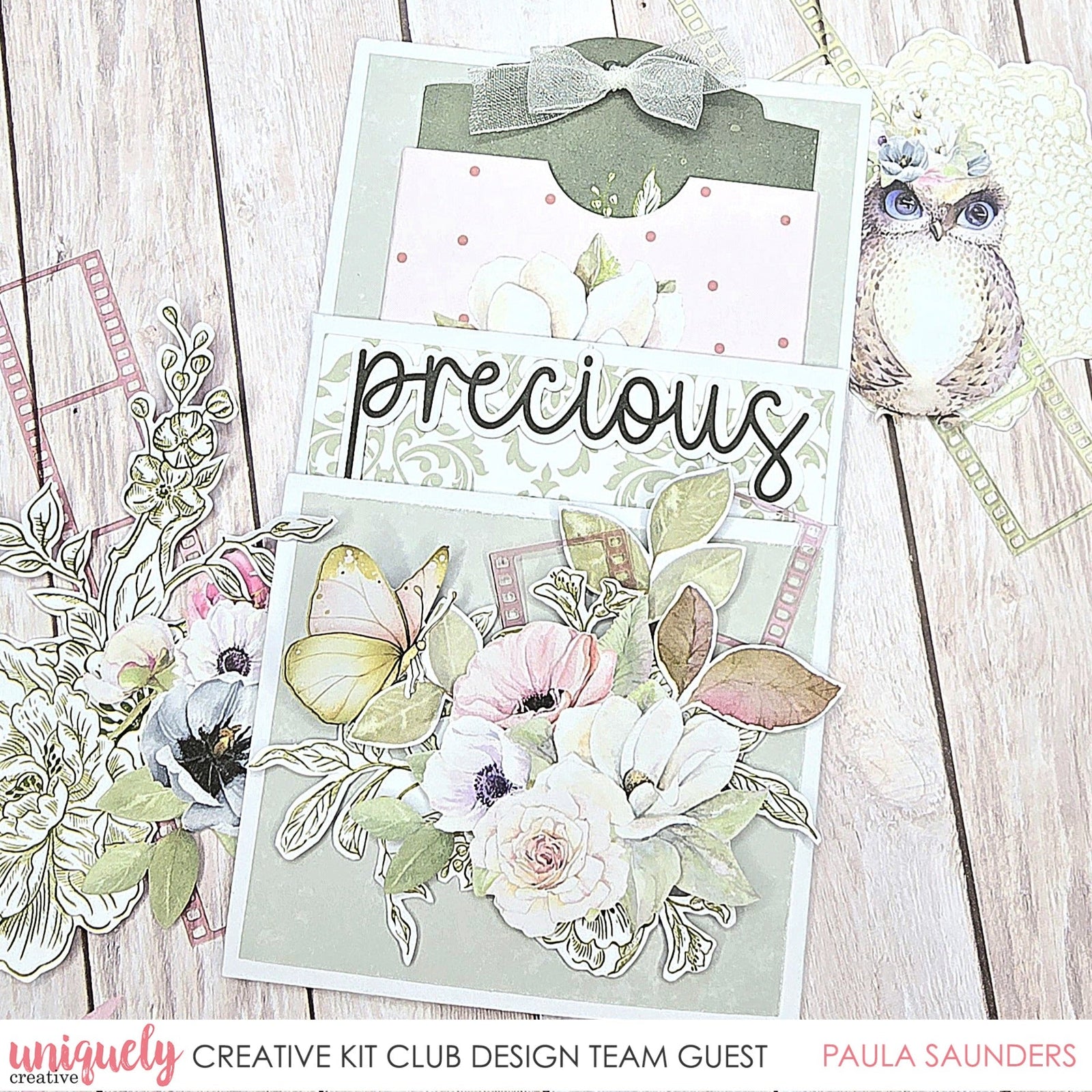 DOUBLE LOWER GATEFOLD CARD TUTORIAL - PAULA SAUNDERS
