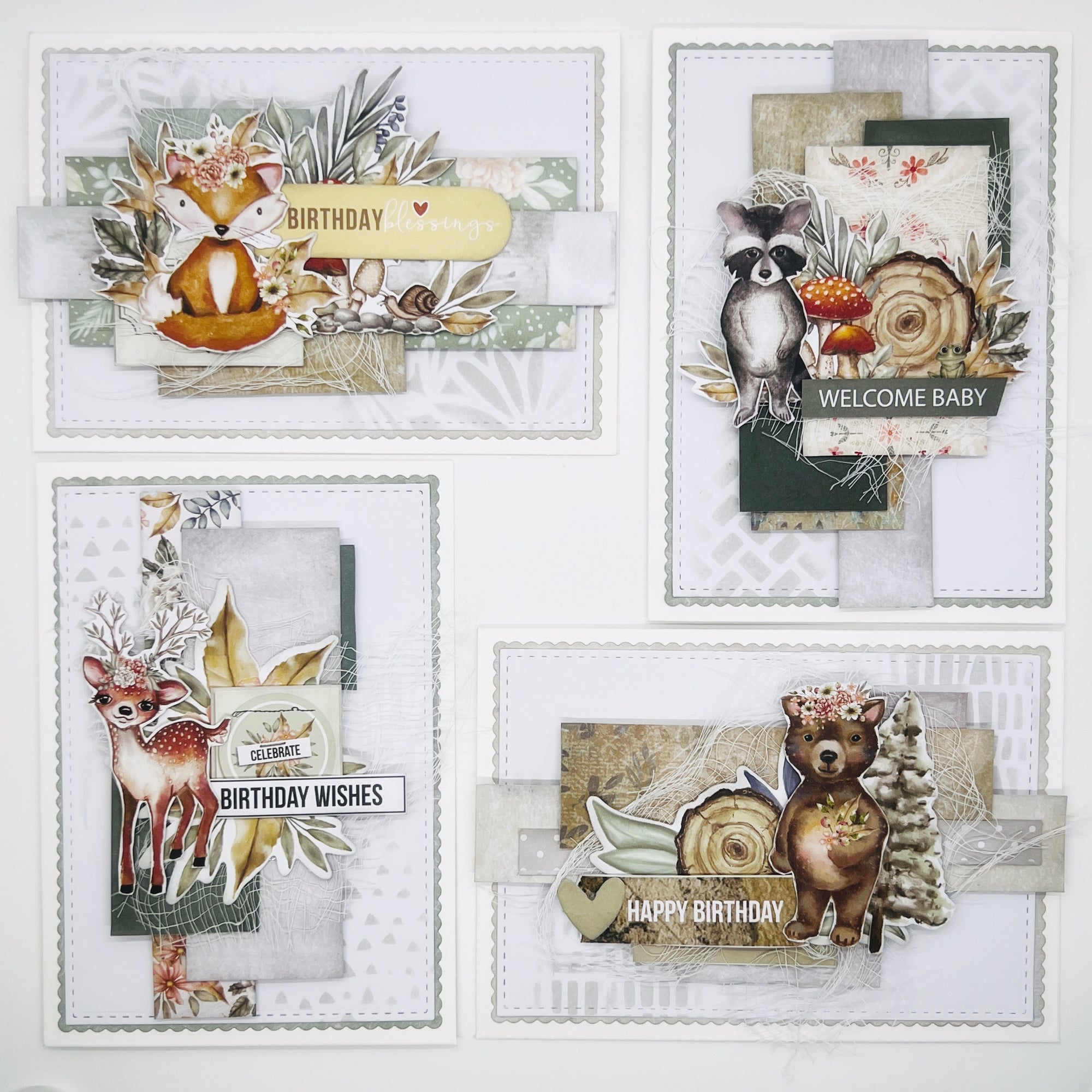 Into the Wild Stencilled Cards