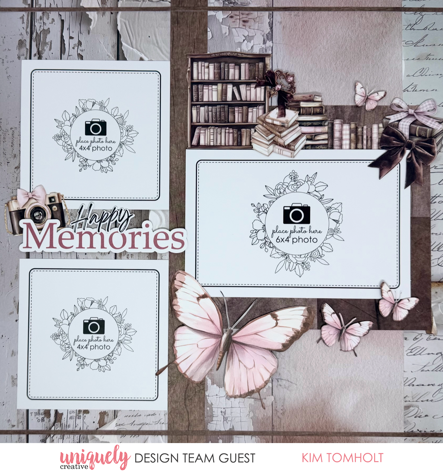 HAPPY MEMORIES LAYOUT TUTORIAL - KIM TOMHOLT