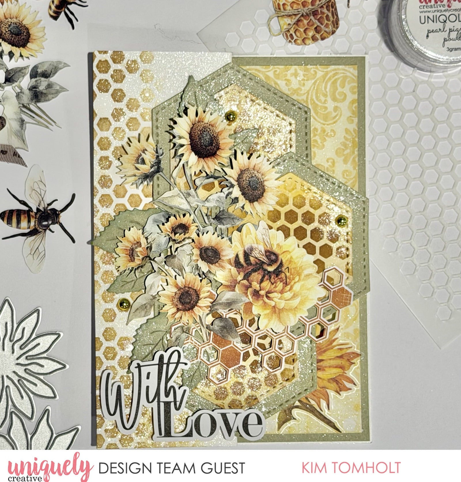 WITH LOVE Z FOLD CARD - KIM TOMHOLT