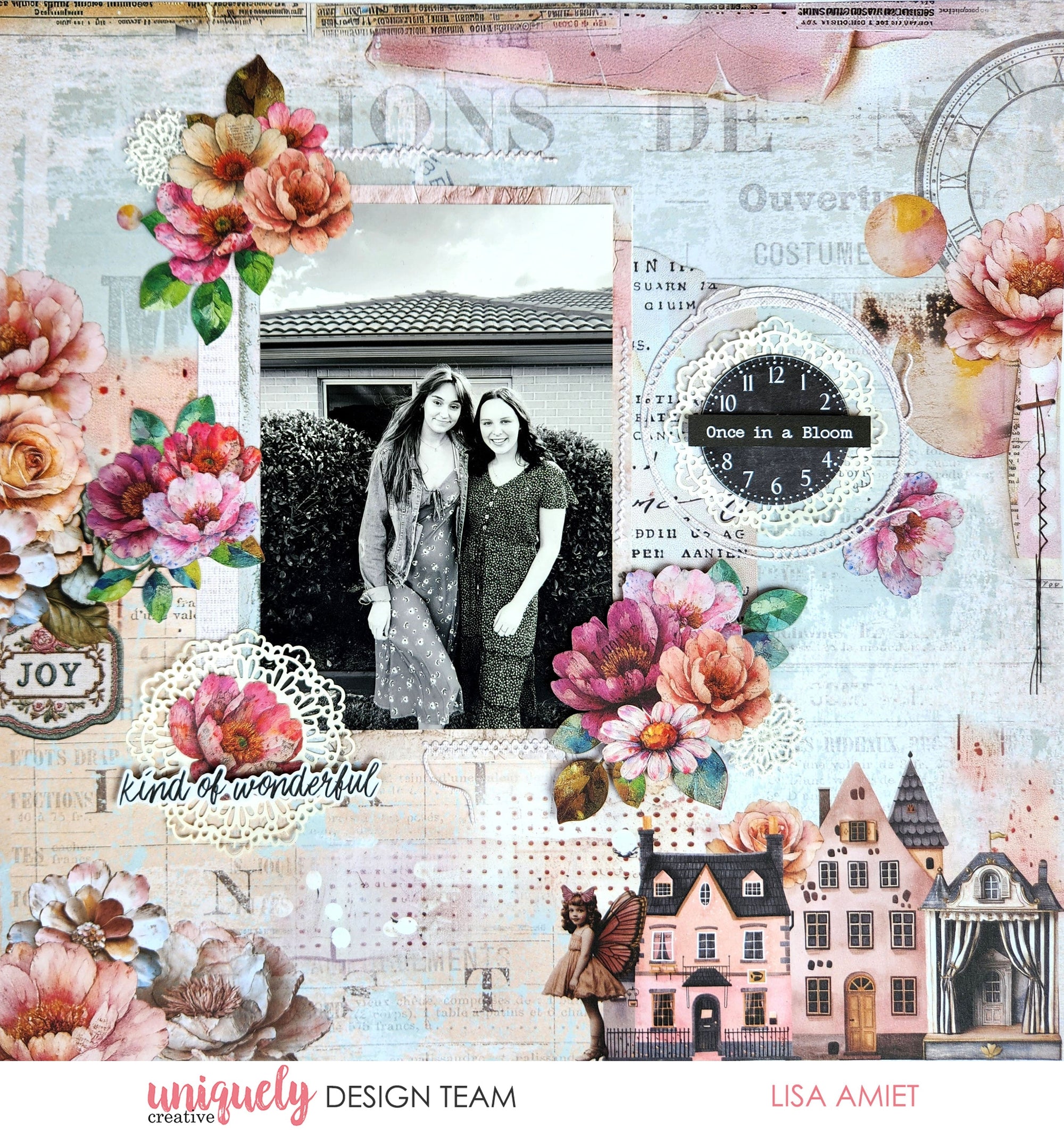 ONCE IN A BLOOM LAYOUT TUTORIAL - LISA AMIET