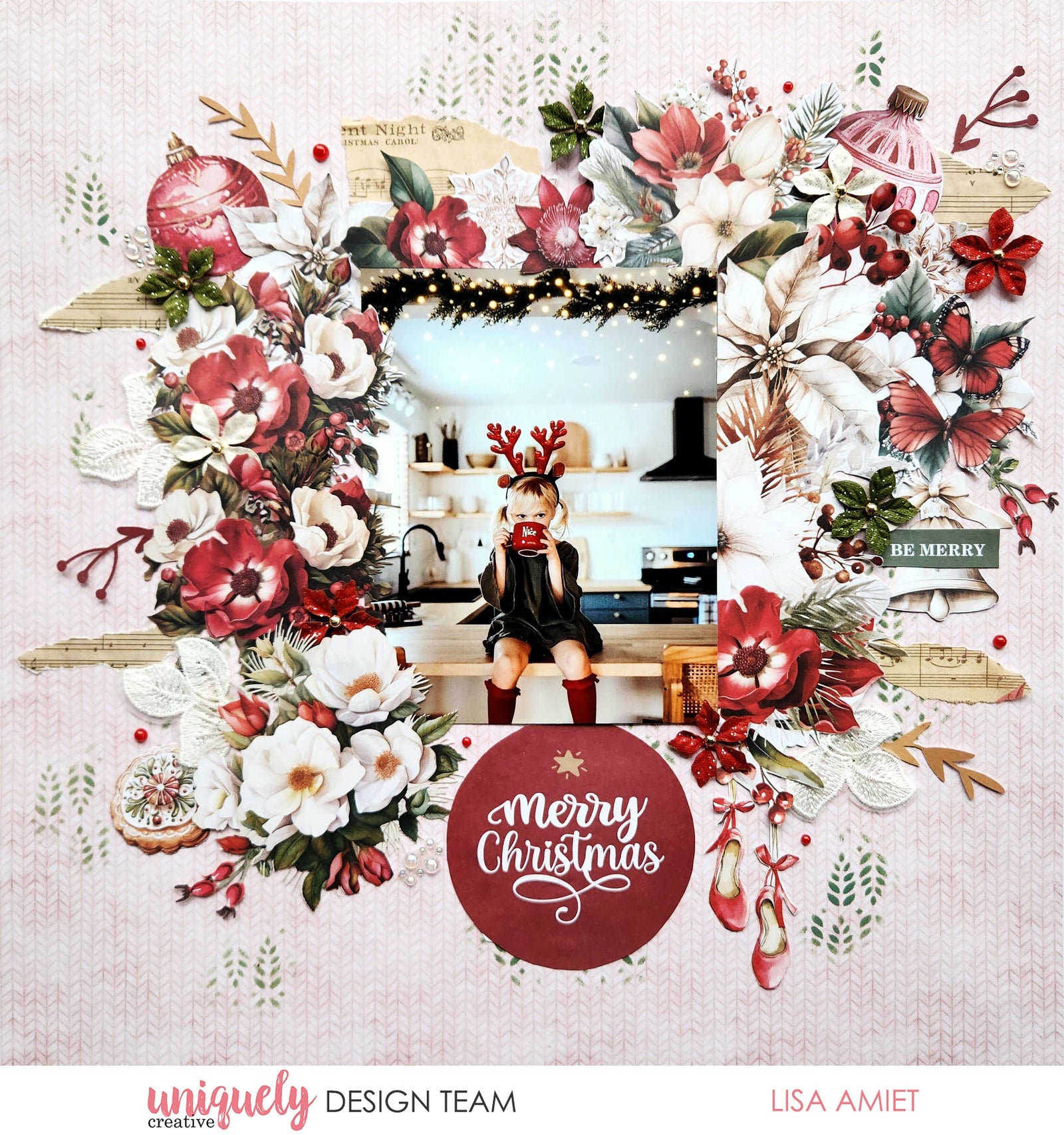 MERRY CHRISTMAS LAYOUT - LISA AMIET