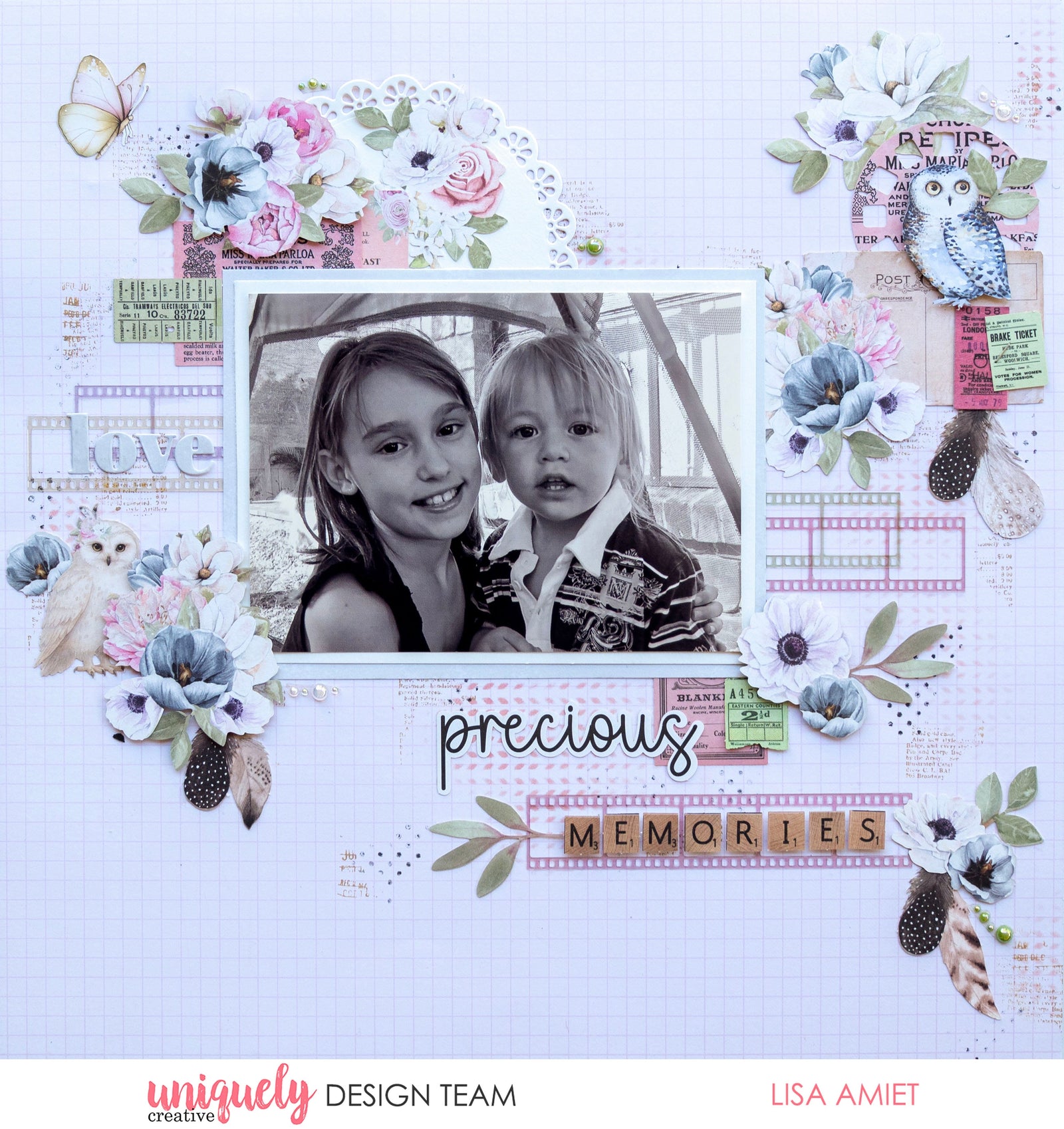 PRECIOUS MEMORIES LAYOUT - LISA AMIET