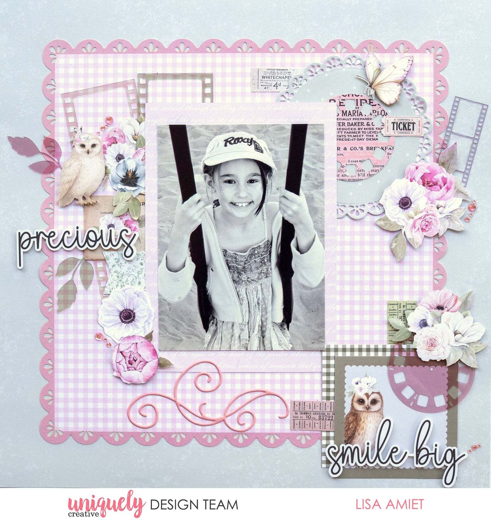 PRECIOUS SMILE LAYOUT TUTORIAL - LISA AMIET