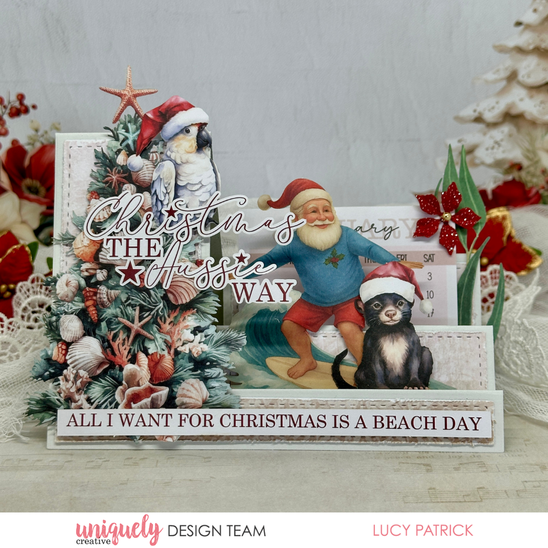 AUSSIE CHRISTMAS STEPPER CARD - LUCY PATRICK
