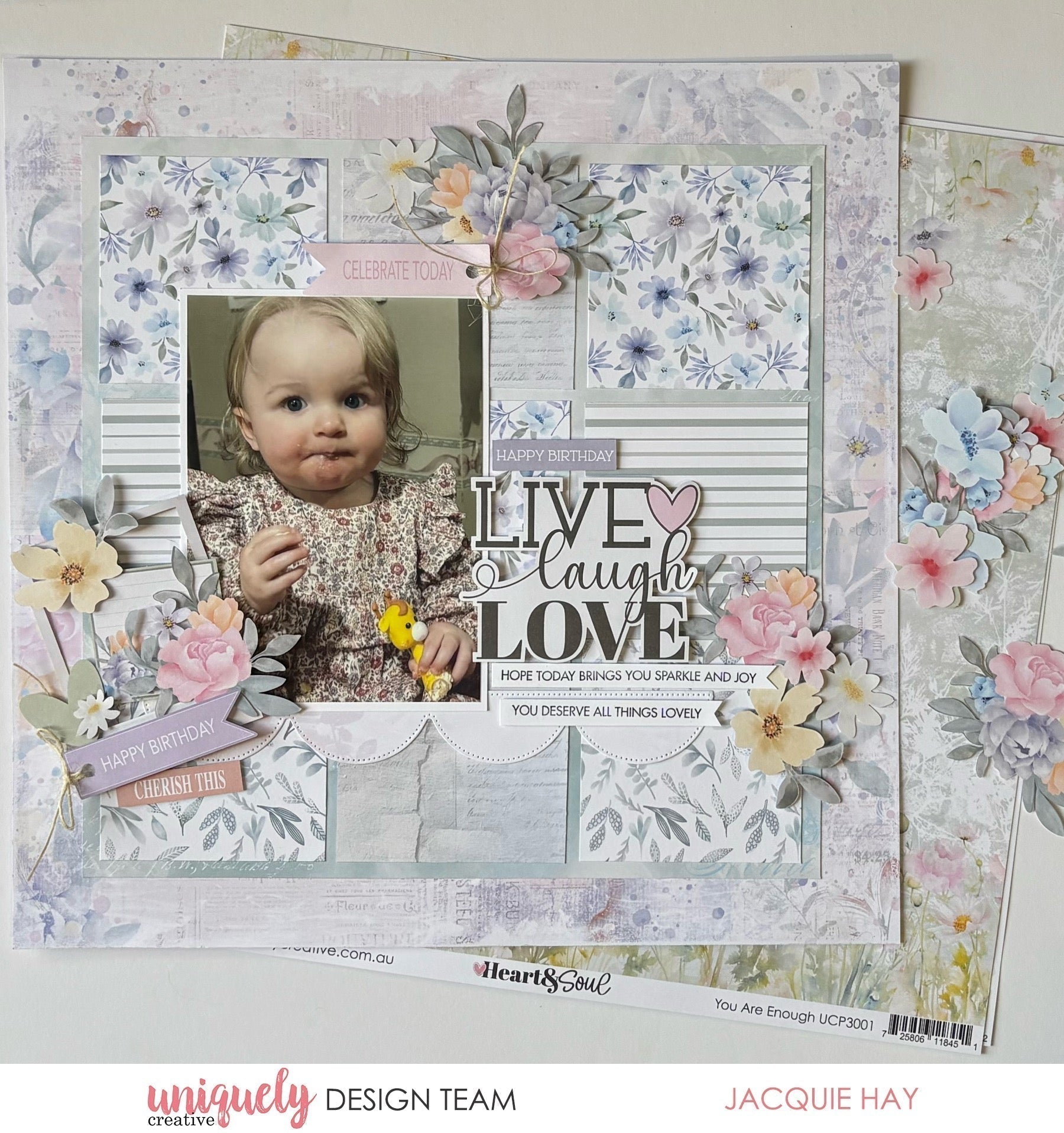 LIVE LAUGH LOVE LAYOUT TUTORIAL - JACQUIE HAY
