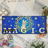 Magician greeting card with a cute rabbit 