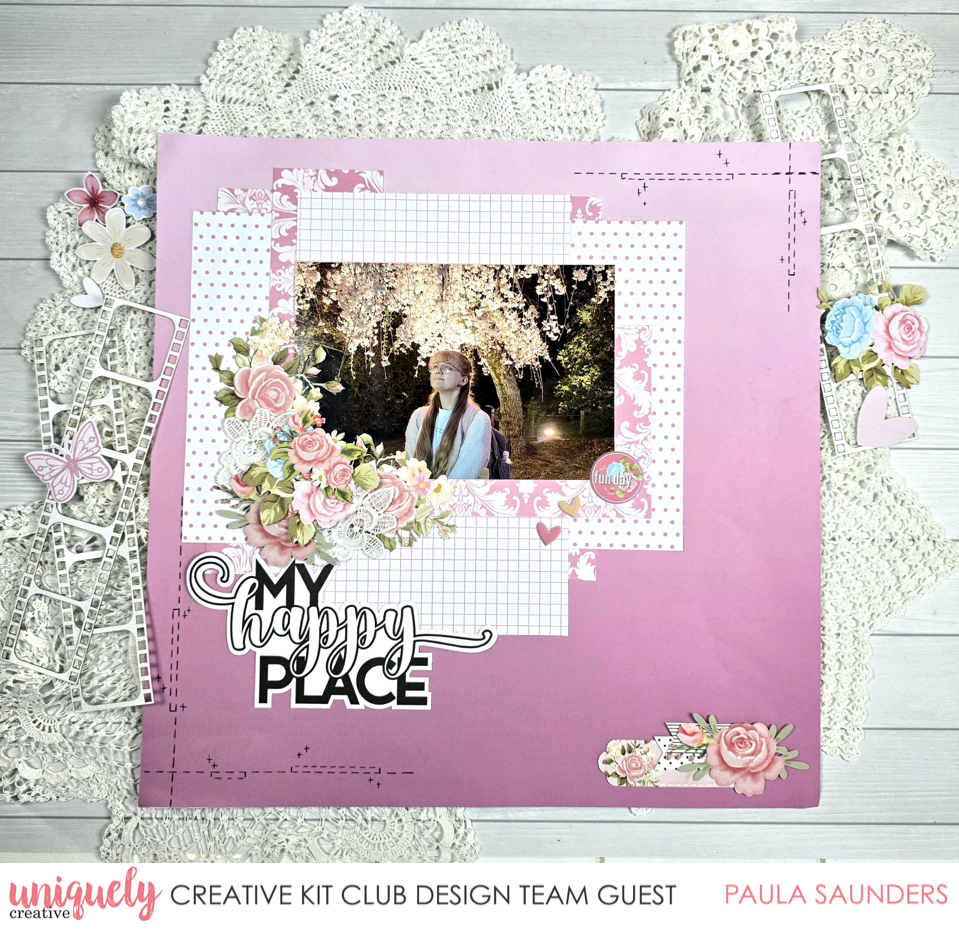 MY HAPPY PLACE LAYOUT - PAULA SAUNDERS