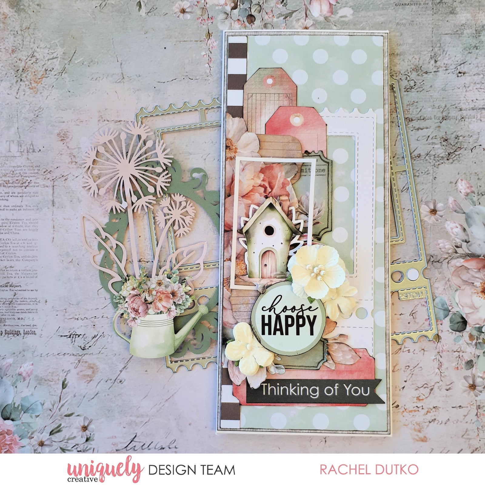 CHOOSE HAPPY CARD TUTORIAL - RACHEL DUTKO