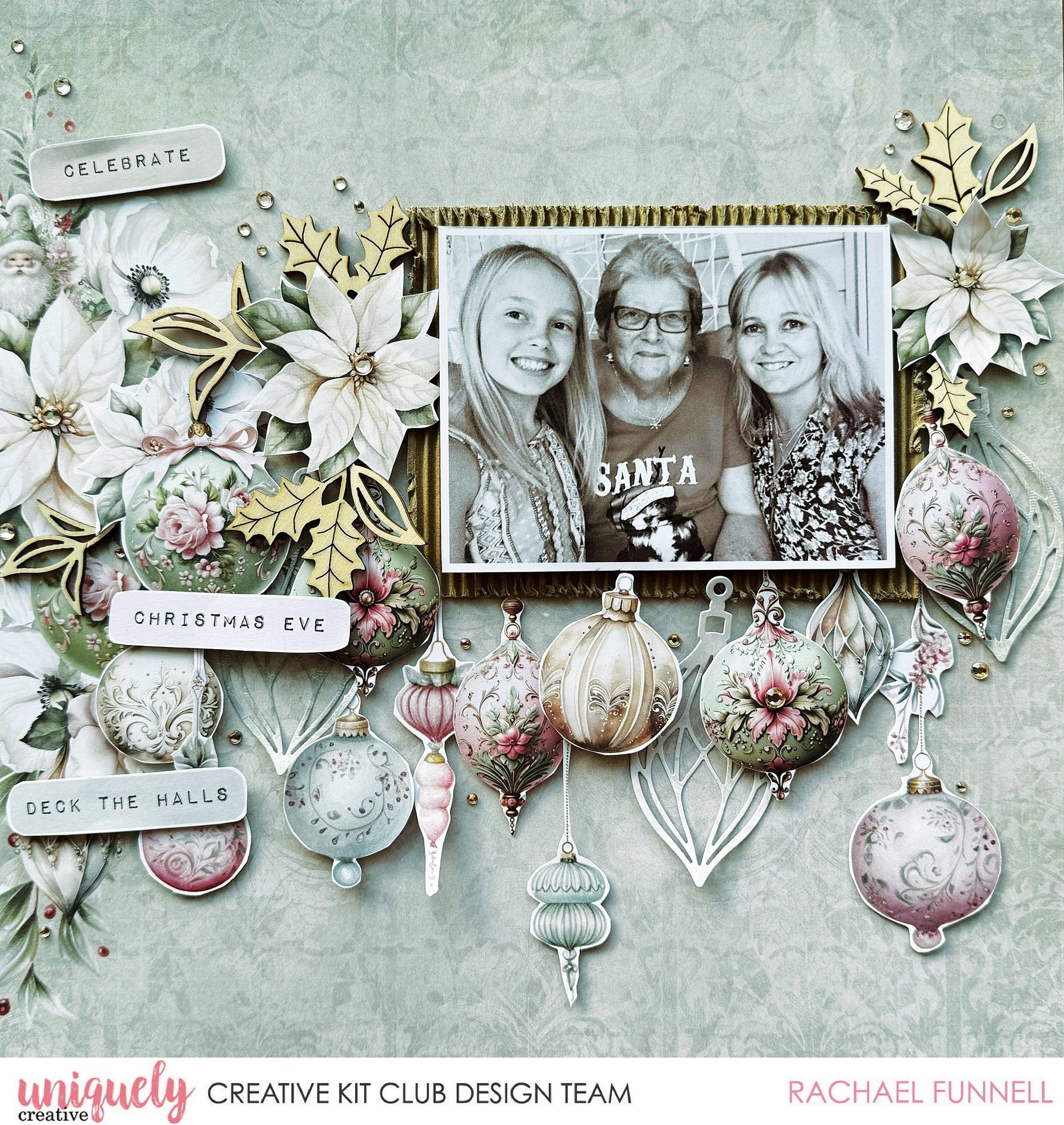Christmas Riefs Layout CHRISTMAS EVE LAYOUT TUTORIAL - RACHAEL FUNNELL - Uniquely Creative