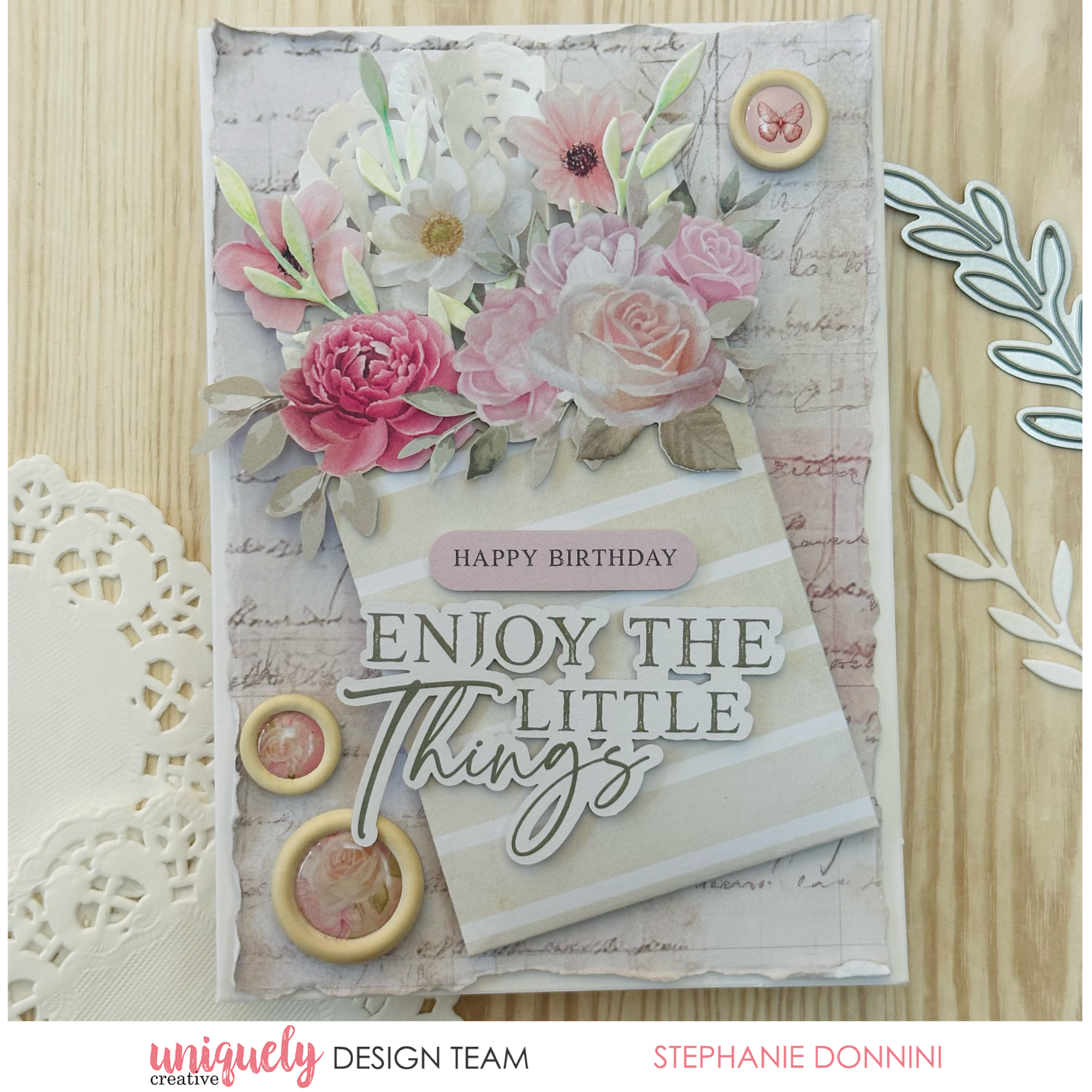 ENJOY THE LITTLE THINGS CARD TUTORIAL - STEPHANIE DONNINI