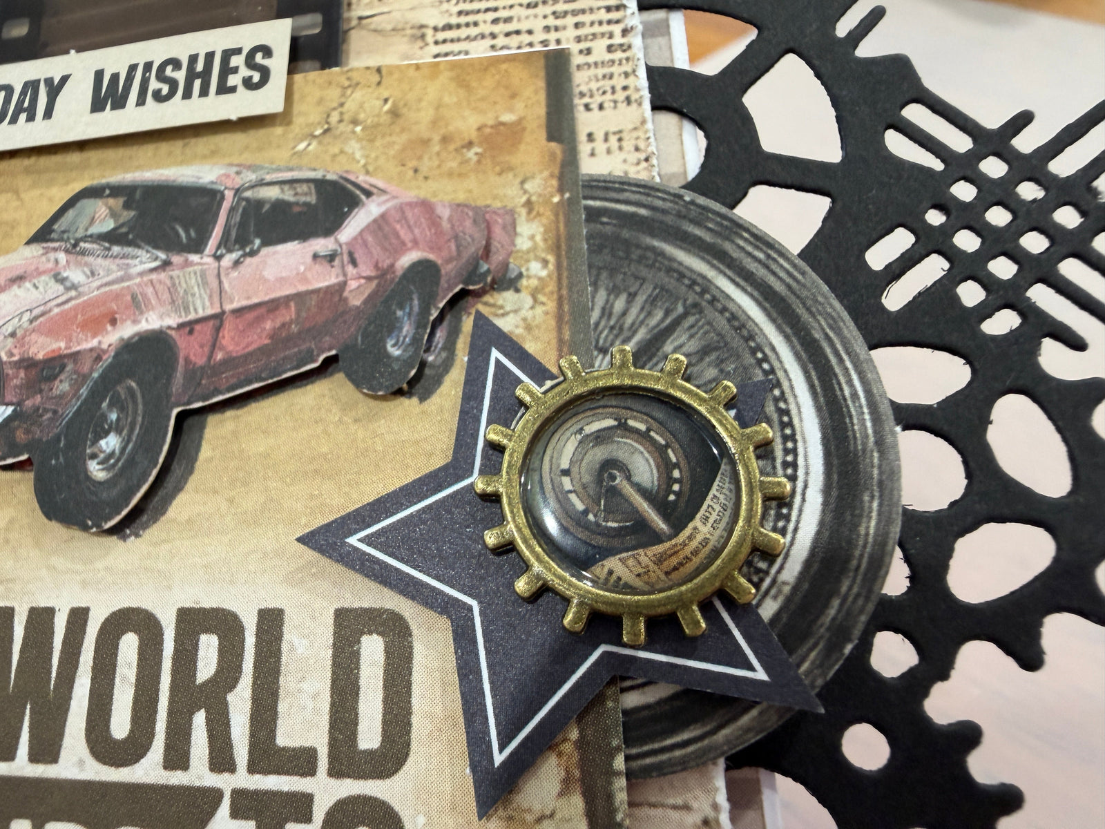 THE WORLD IS YOURS CARD TUTORIAL - SUE PARIS