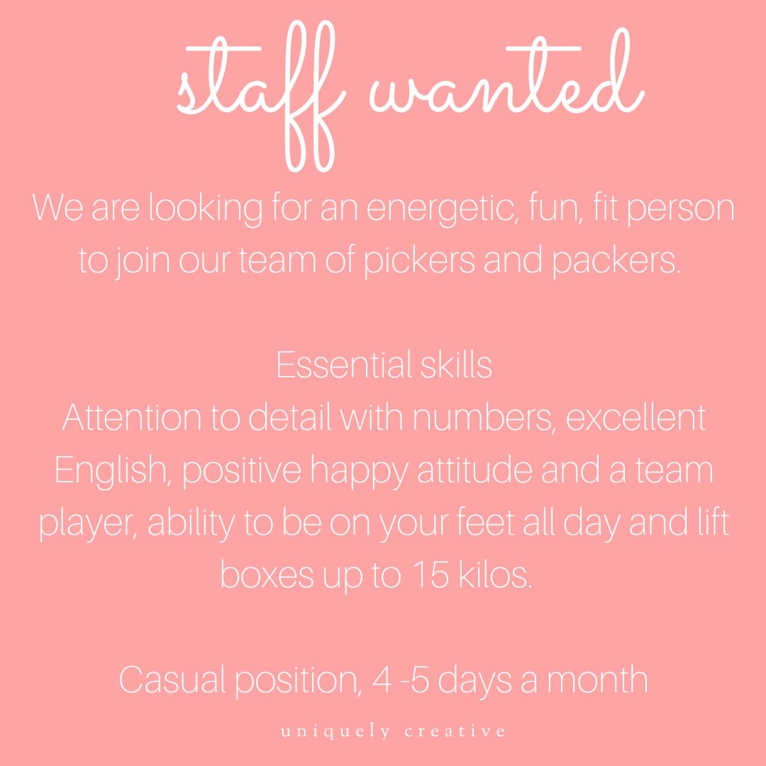 WAREHOUSE PICKERS & PACKERS - JOB OPPORTUNITY