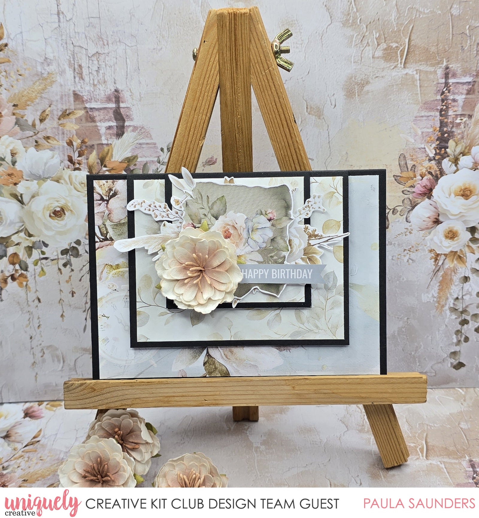 TRIPLE LAYER BIRTHDAY CARD TUTORIAL - PAULA SAUNDERS