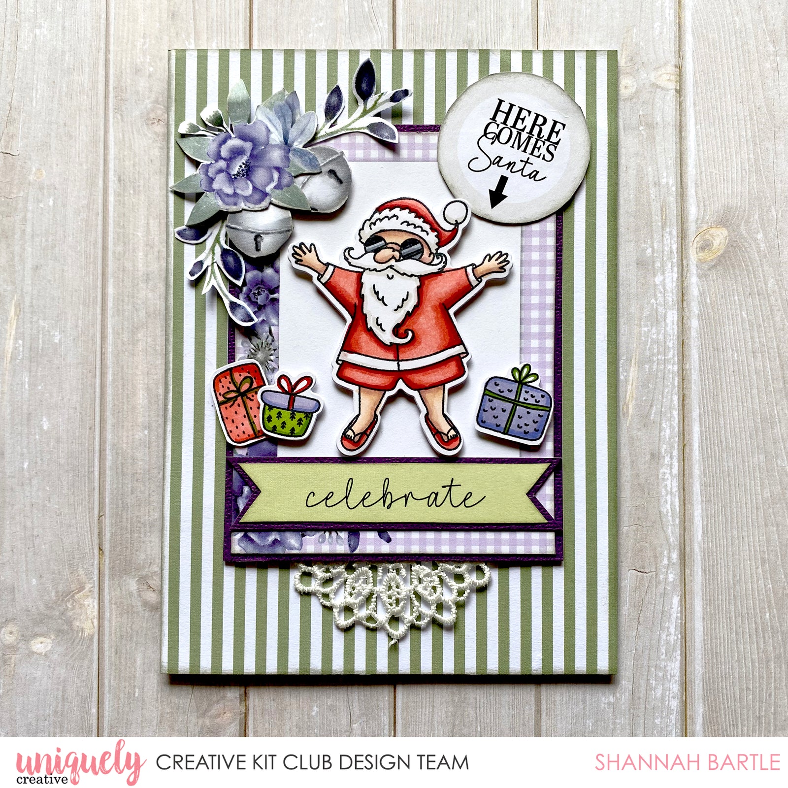 Here Comes Santa Card - Shannah Bartle