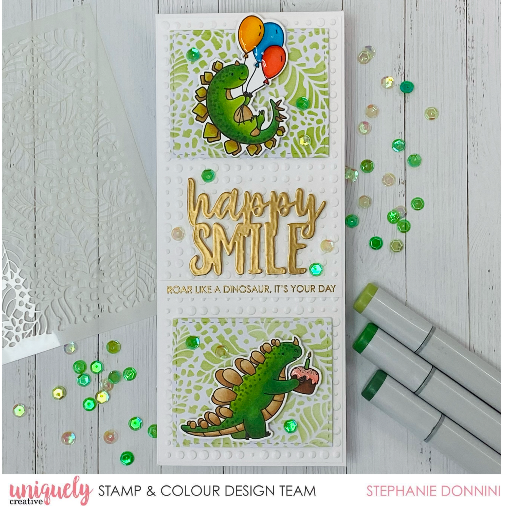 Dinosaur card tutorial with our new card making kit