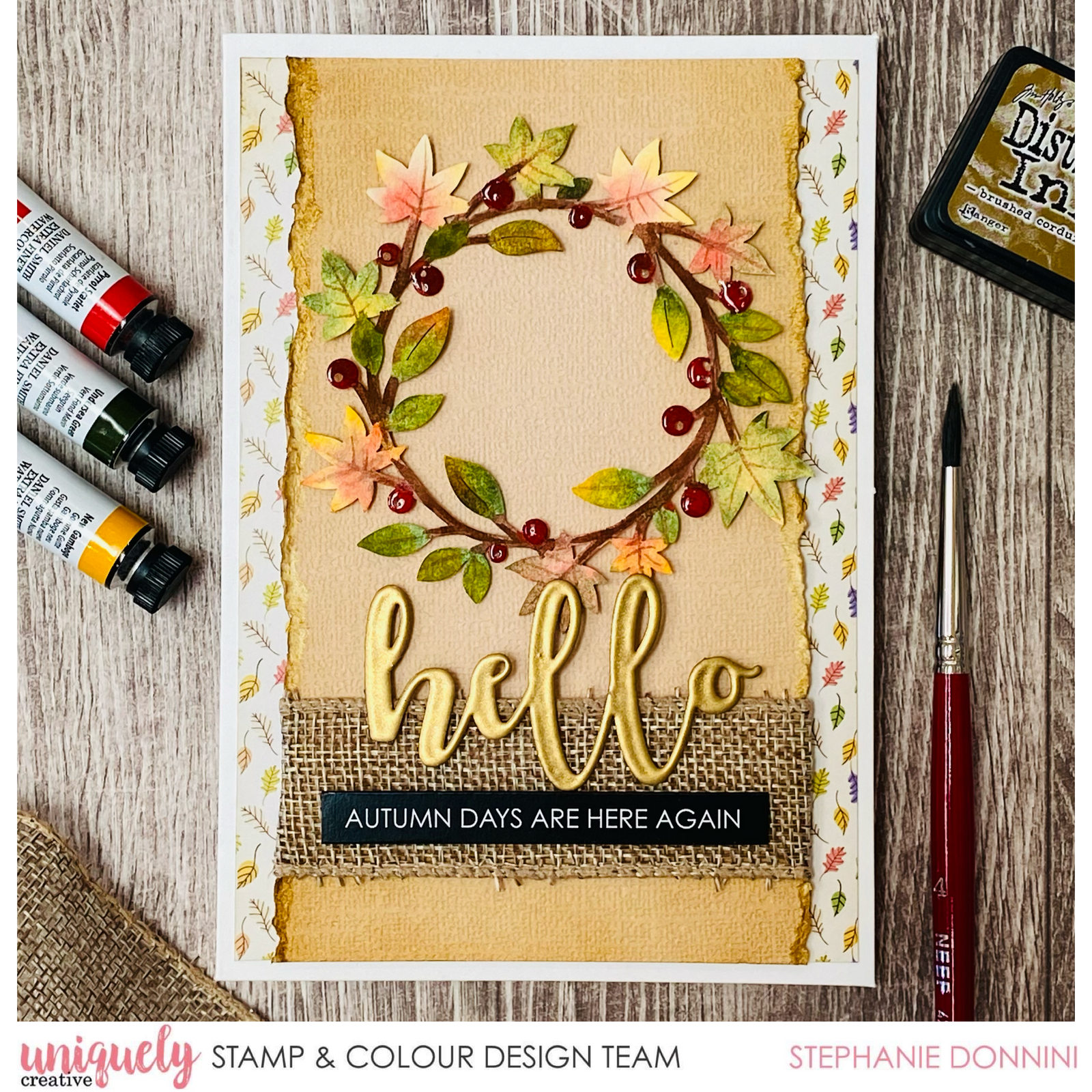 Autumn Days Are Here Again Tutorial - Stephanie Donnini
