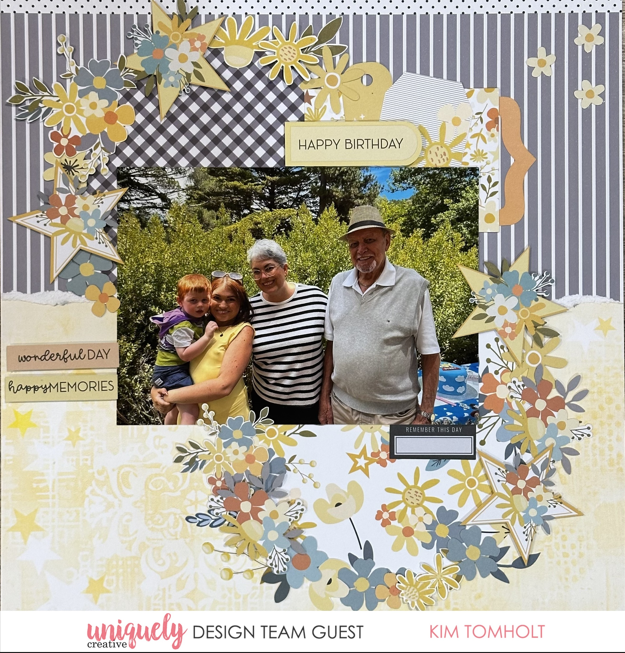 HAPPY BIRTHDAY LAYOUT TUTORIAL - KIM TOMHOLT
