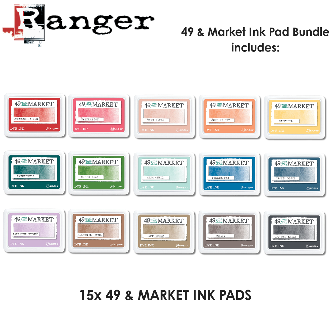 49 &amp; Market Ink Pad Bundle - 15 Colours