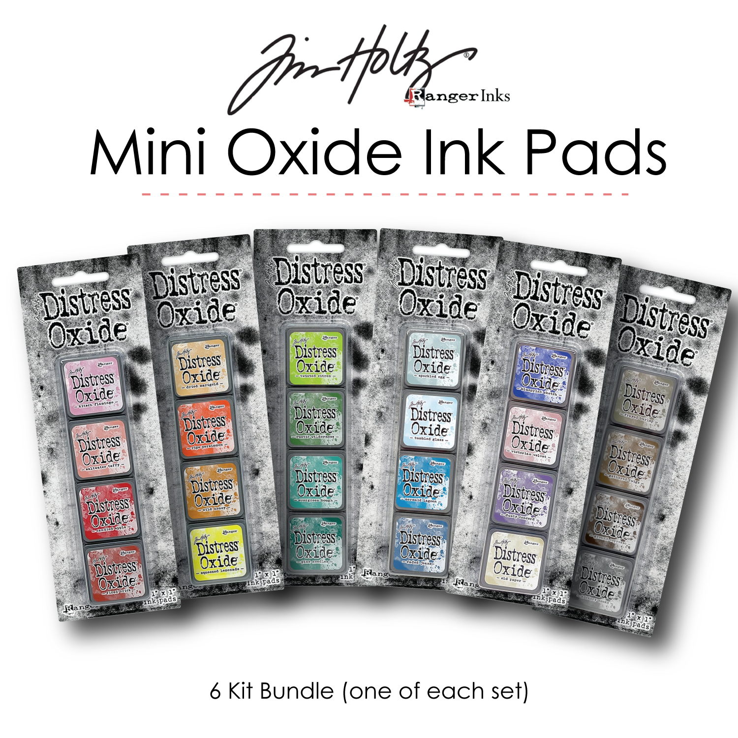 Tim Holtz Distress Mini Oxide Ink Pads - 7-12 Set Bundle