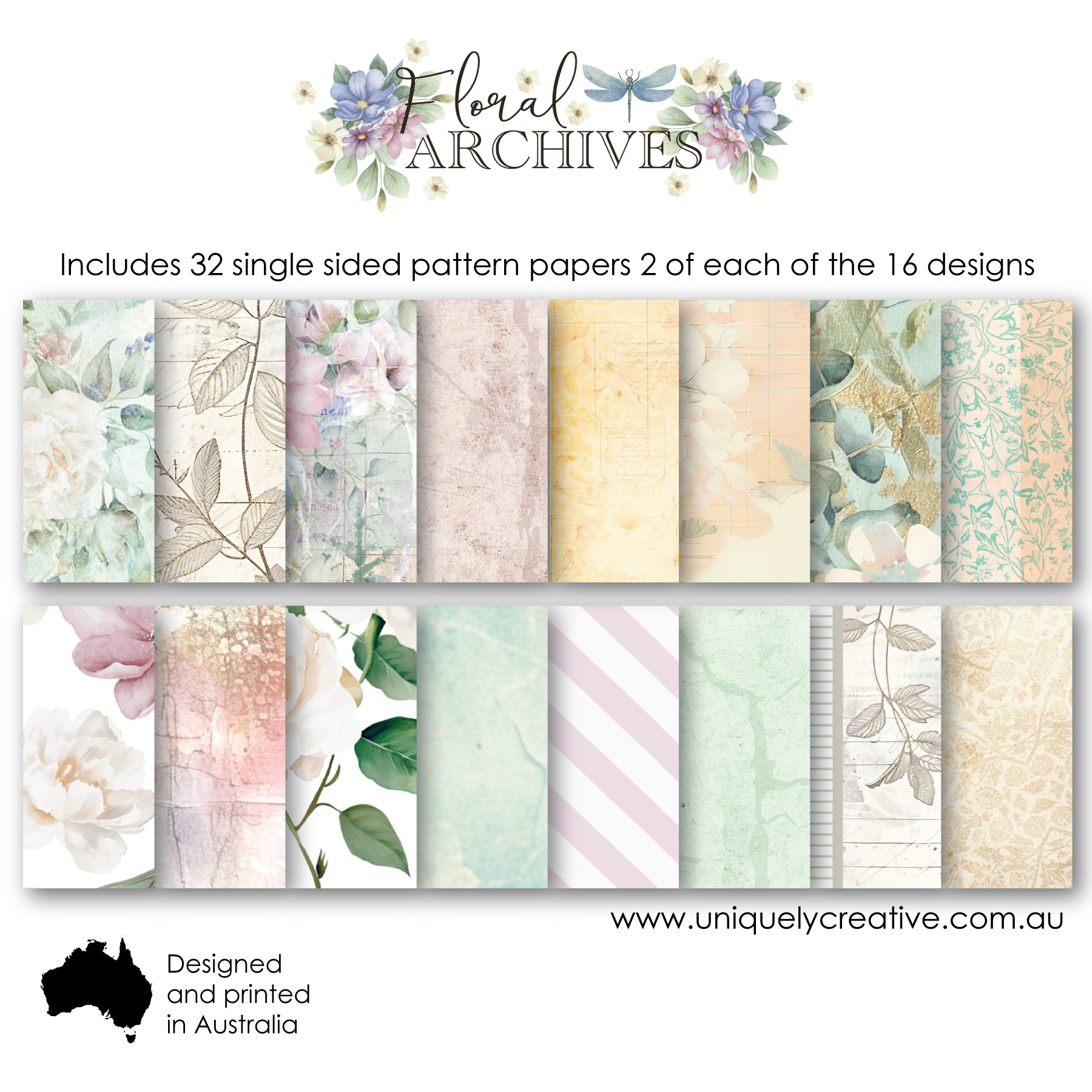 Floral Archives 6 x 6 Collection Pack