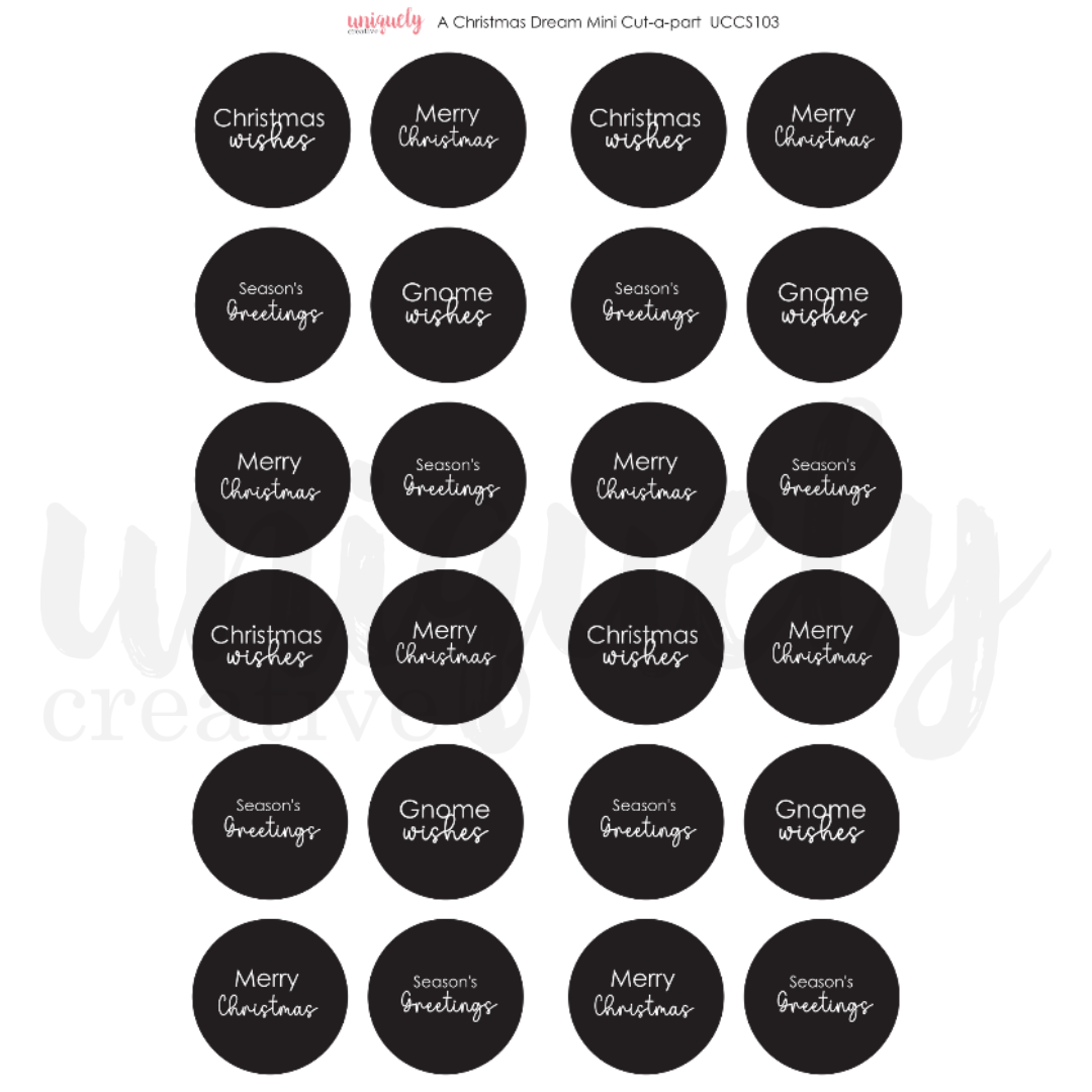 A Christmas Dream Cut-a-Part Sheet Mini