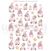 A Christmas Dream Pink Gnomes Cut-a-Part Sheet