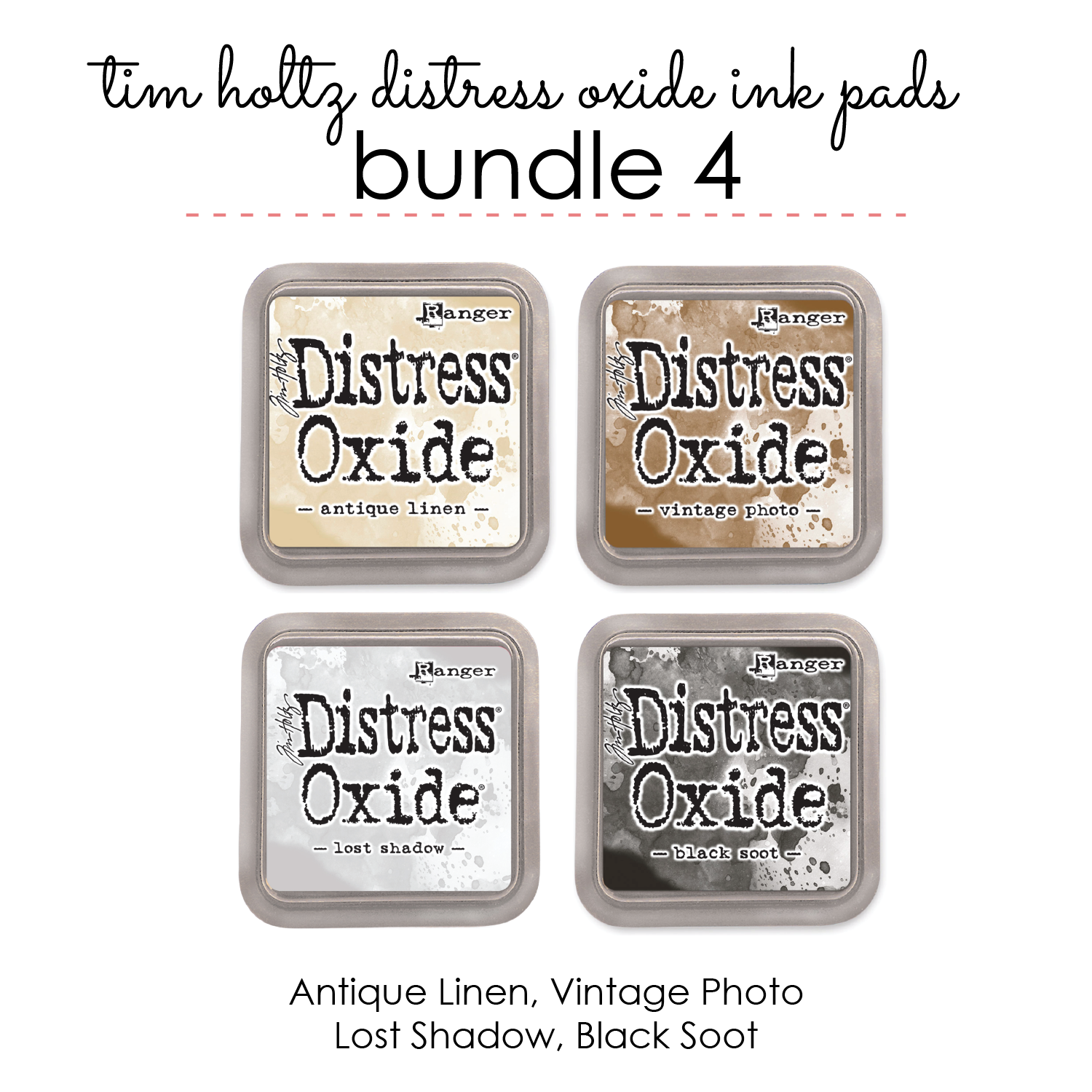 Tim Holtz Distress Oxide Ink Pads - Bundle 4