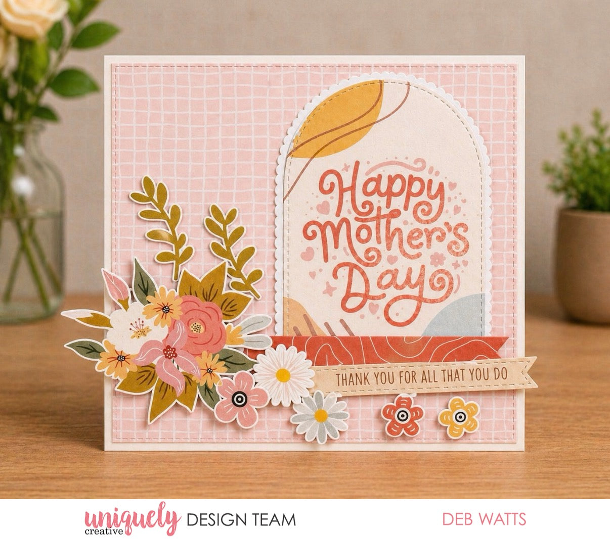Mother's Day Boho Background Cut-a-Part Sheet