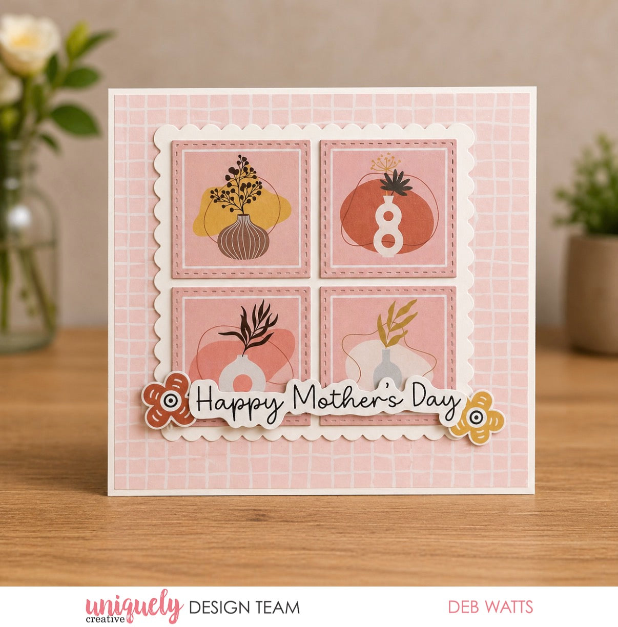 Mother's Day Boho Background Cut-a-Part Sheet