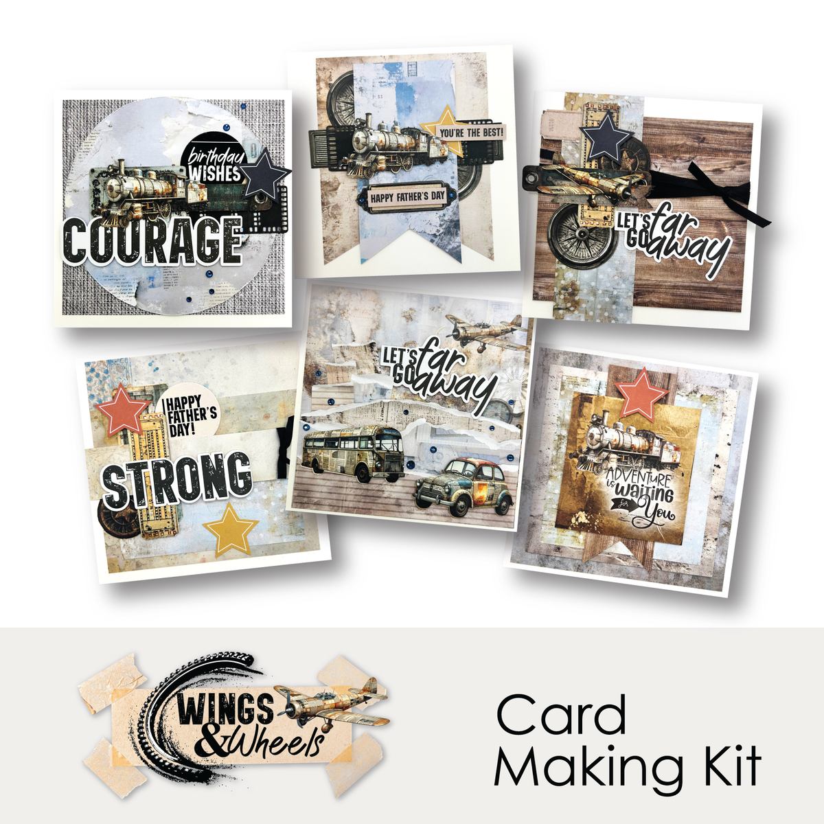 Wings &amp; Wheels Card Making Kit