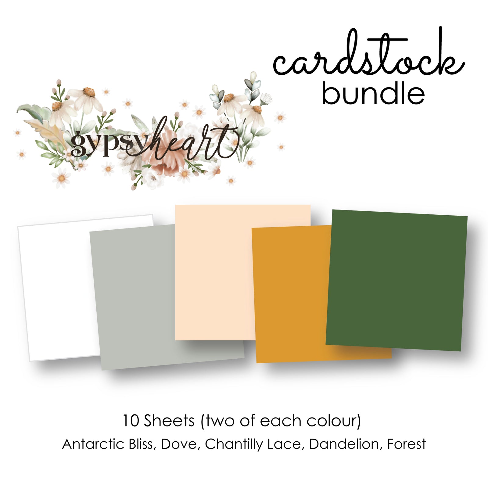 12 x 12 Gypsy Heart Cardstock Bundle