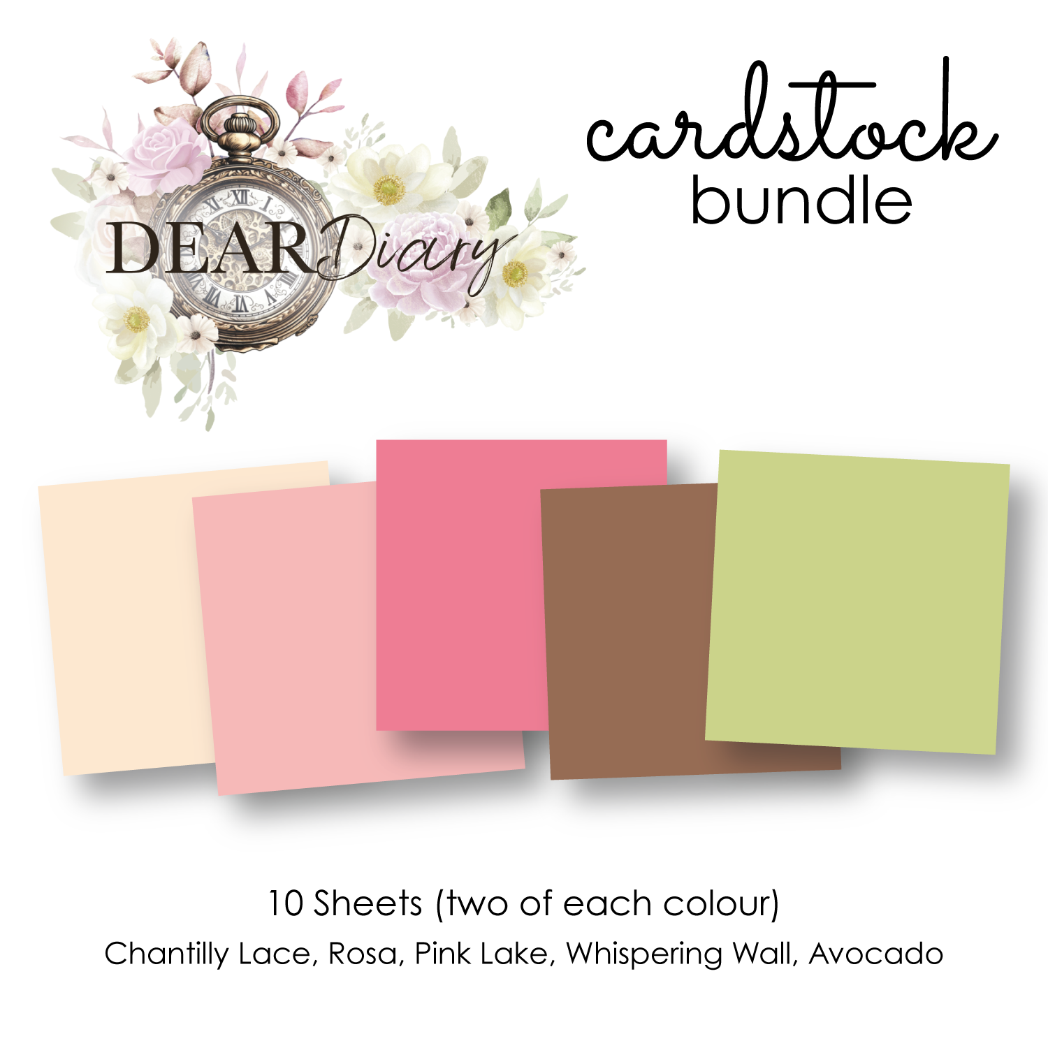 12 x 12 Dear Diary Cardstock Bundle