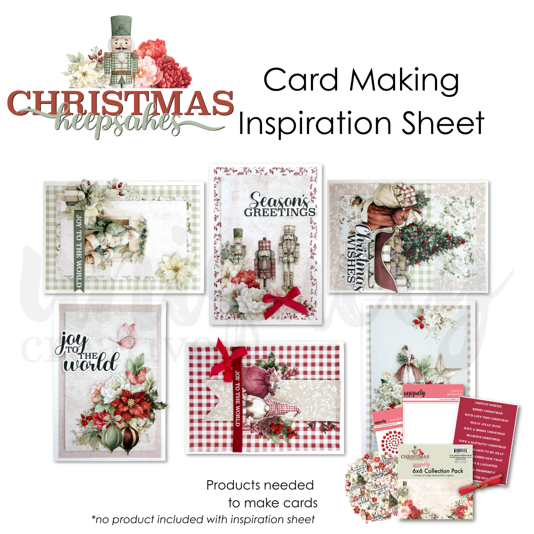 Christmas Keepsakes Card Making Inspiration Sheet