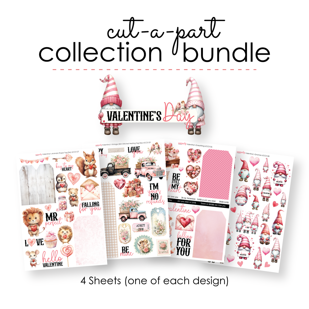 Valentine&#39;s Day Cut-a-Part Collection Bundle