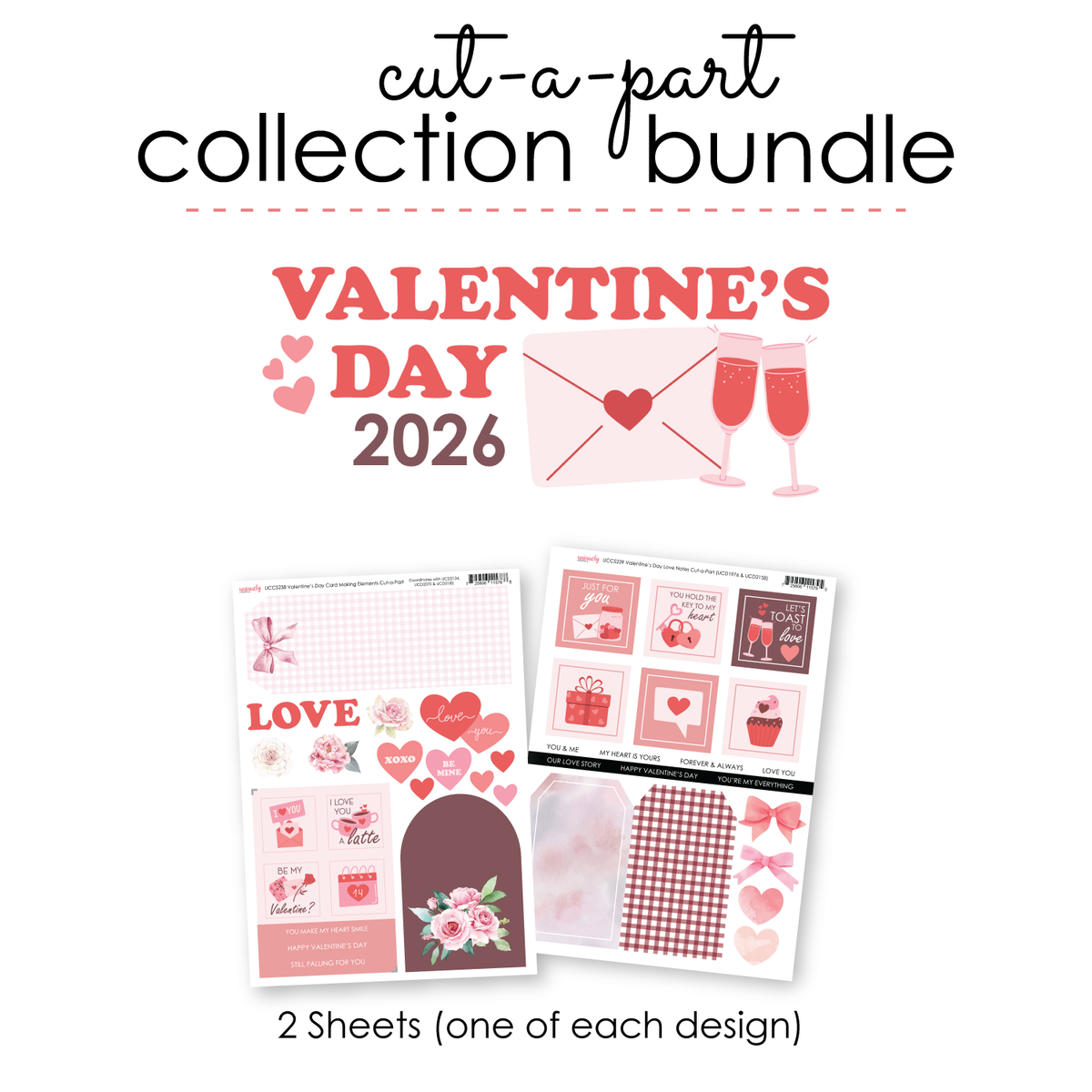 Valentine's Day 2026 Cut-a-Part Collection Bundle