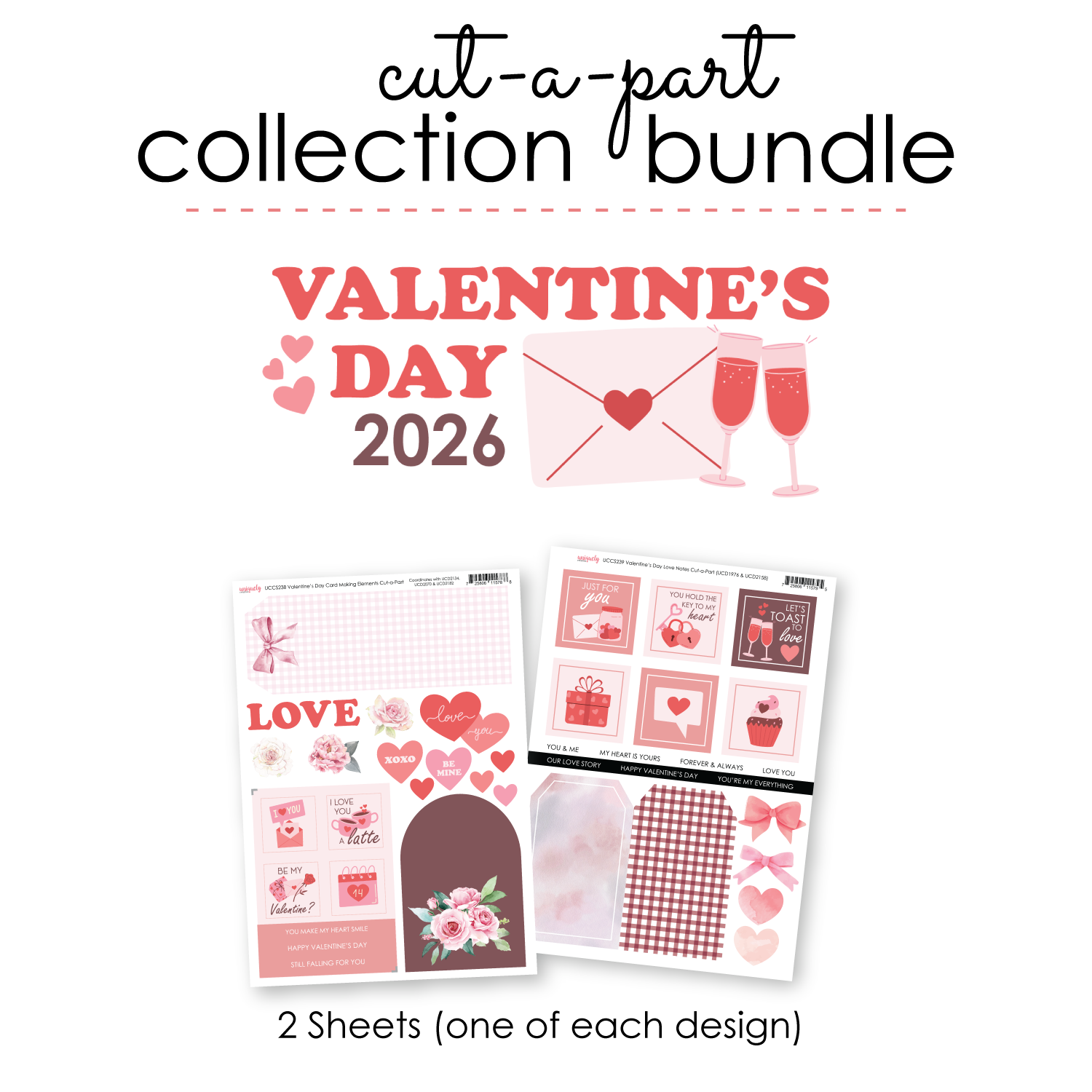 Valentine's Day 2026 Cut-a-Part Collection Bundle