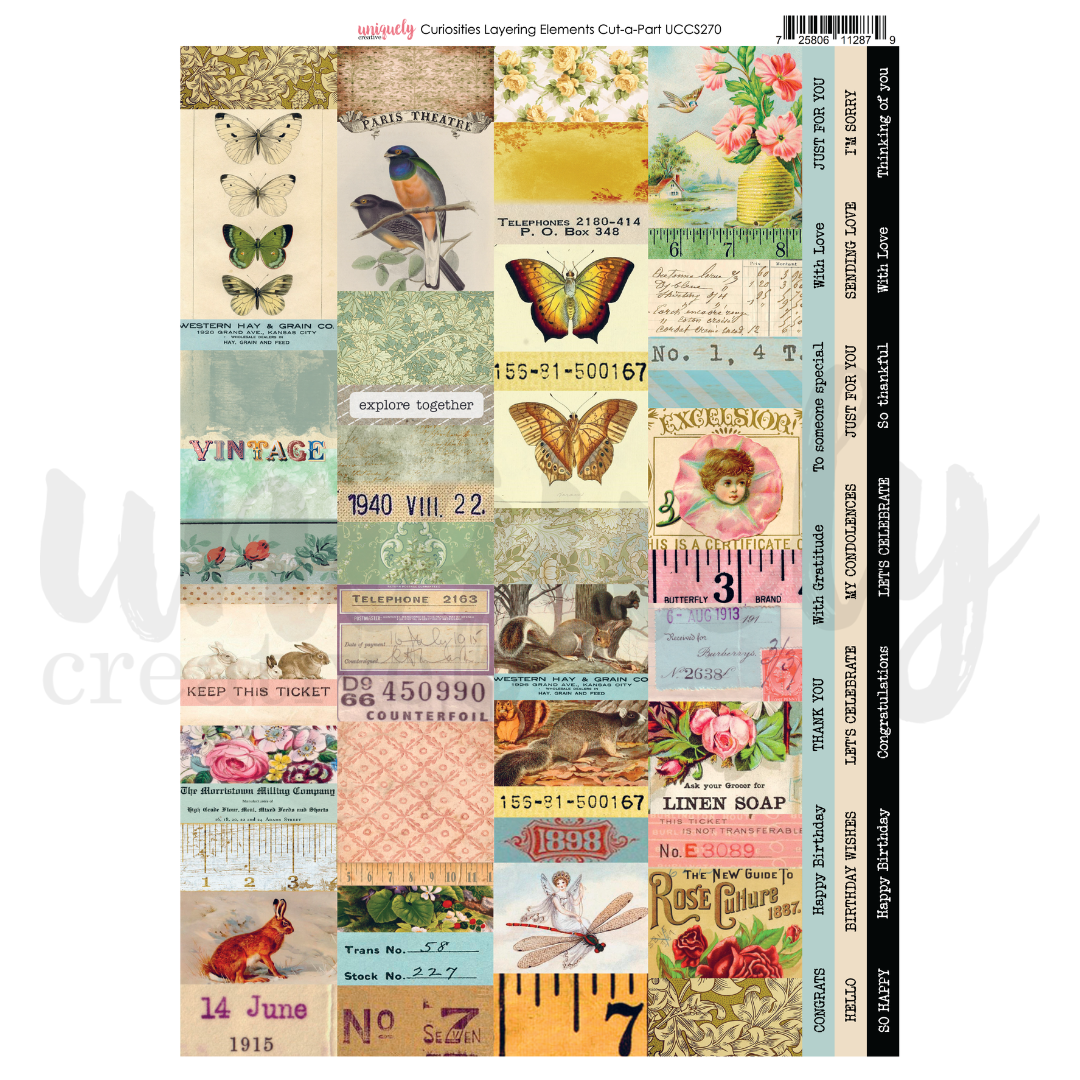 Curiosities Layering Elements Cut-a-Part Sheet