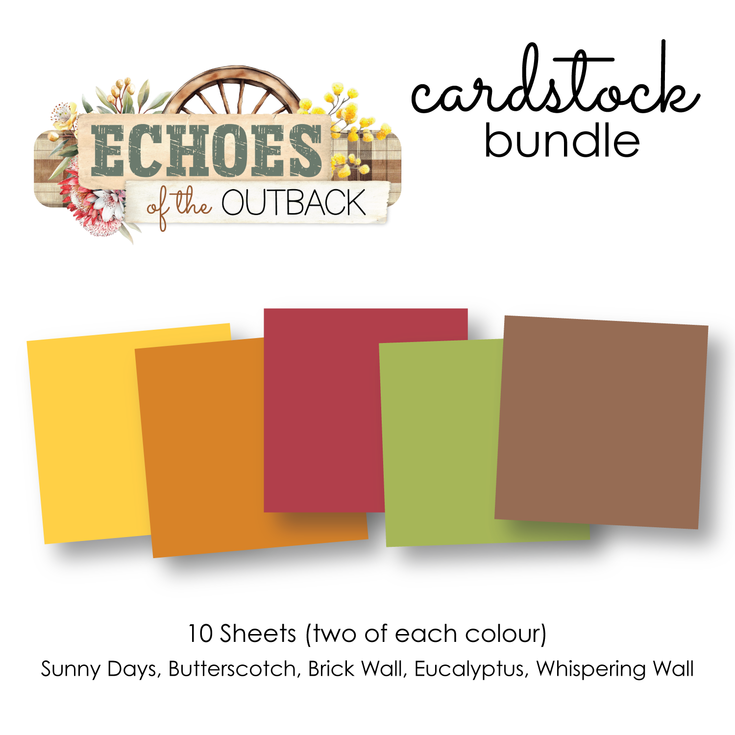 12 x 12 Echoes of the Outback Cardstock Bundle