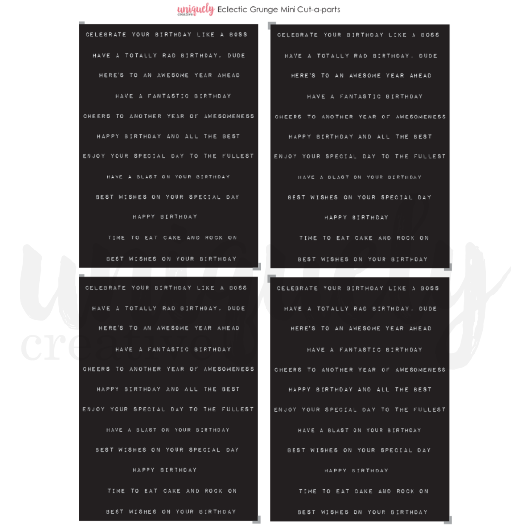 Eclectic Grunge Cut-a-Part Sheet Mini