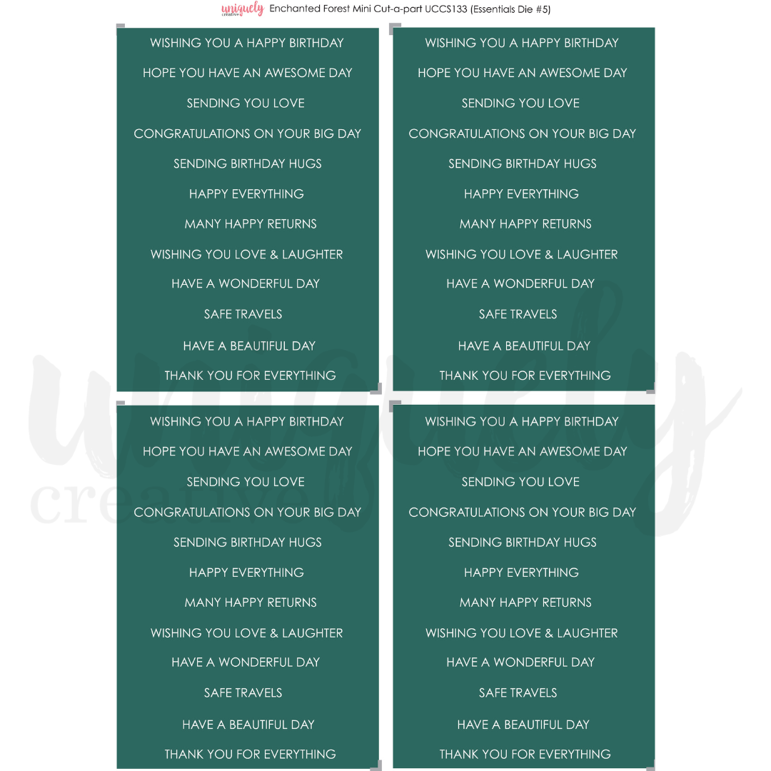 Enchanted Forest Cut-a-Part Sheet Mini