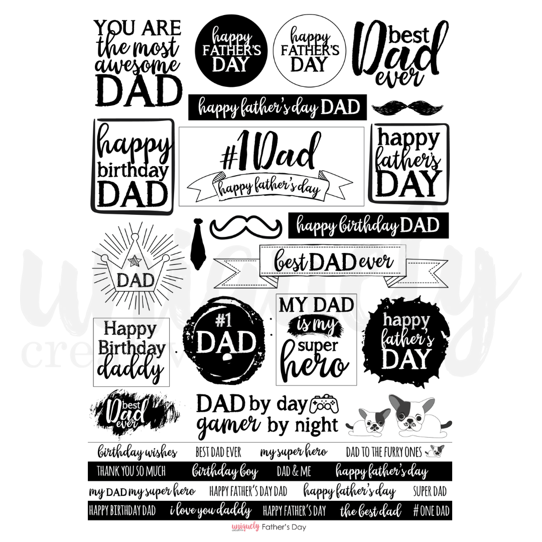 Father&#39;s Day Sentiments Cut-a-Part Sheet