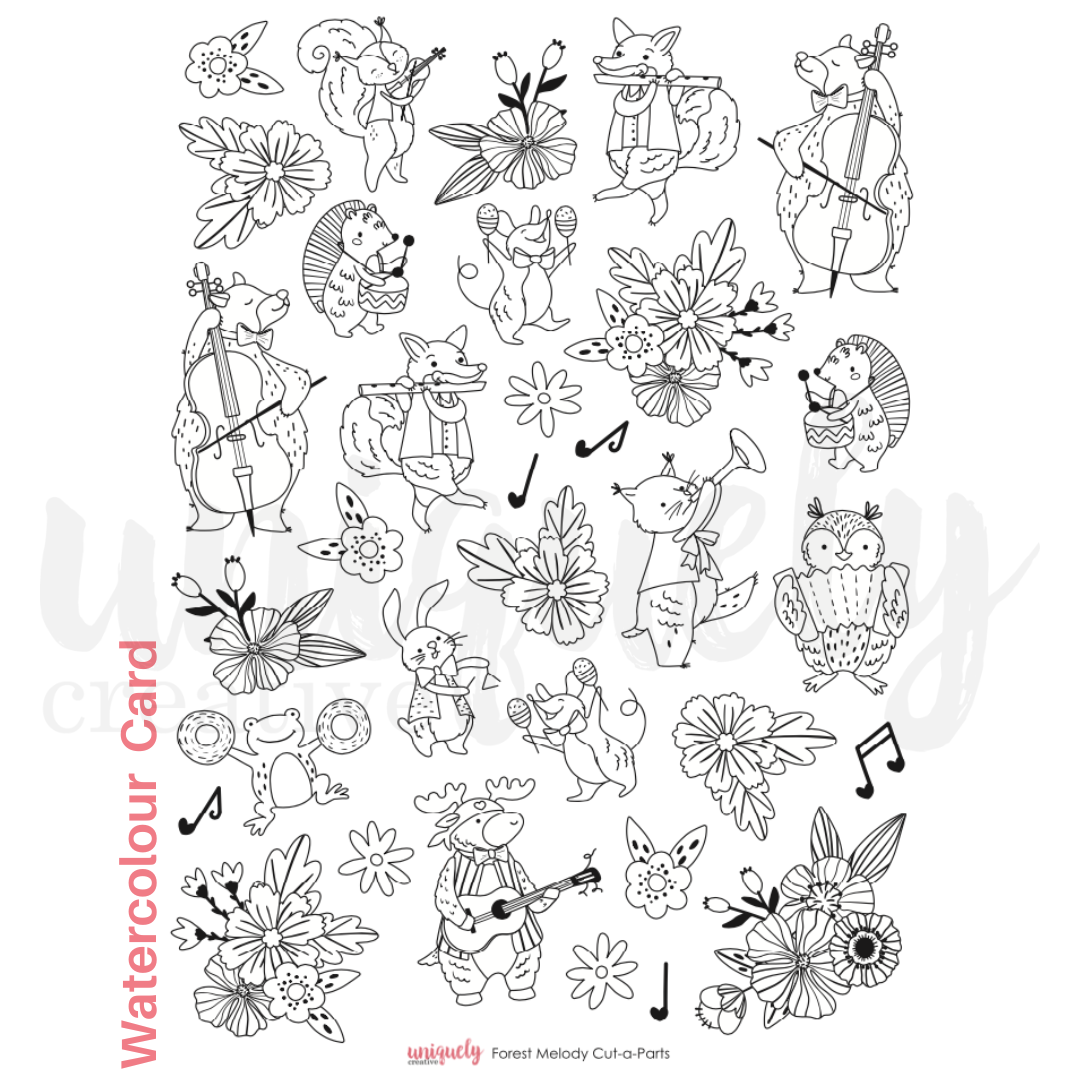 Forest Melody Cut-a-part Sheet Watercolour